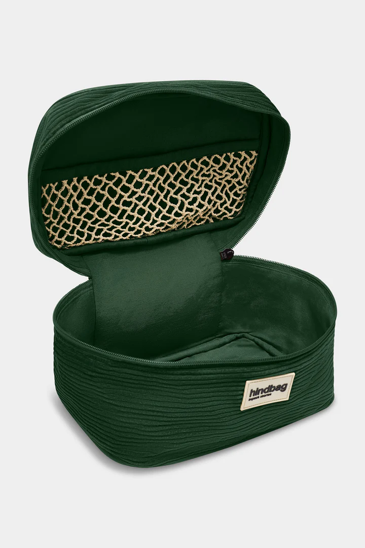 HINDBAG - GASPARD CORD Kulturtasche - tannengrün