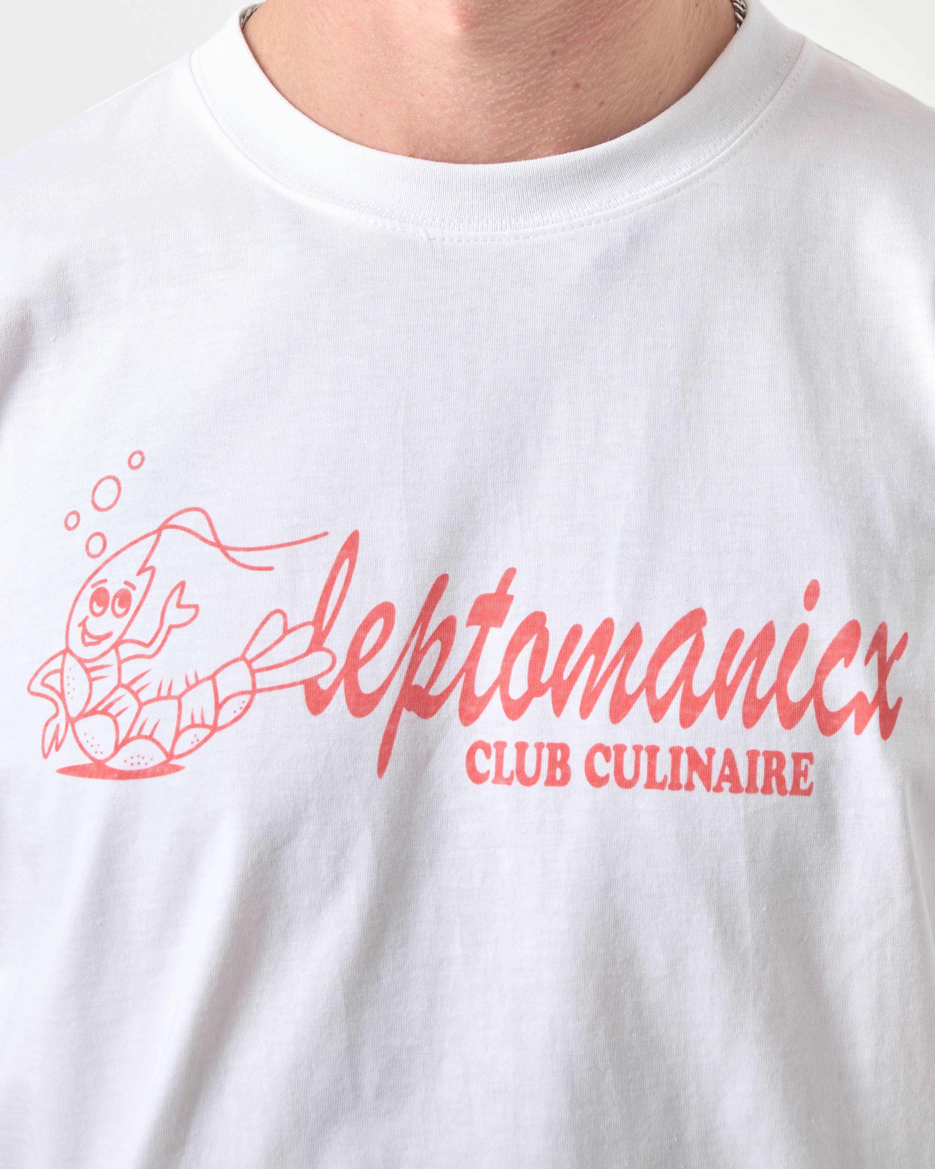 CLEPTOMANICX - CLUB CULLINAIRE GRAPHIC TEE Shirt white
