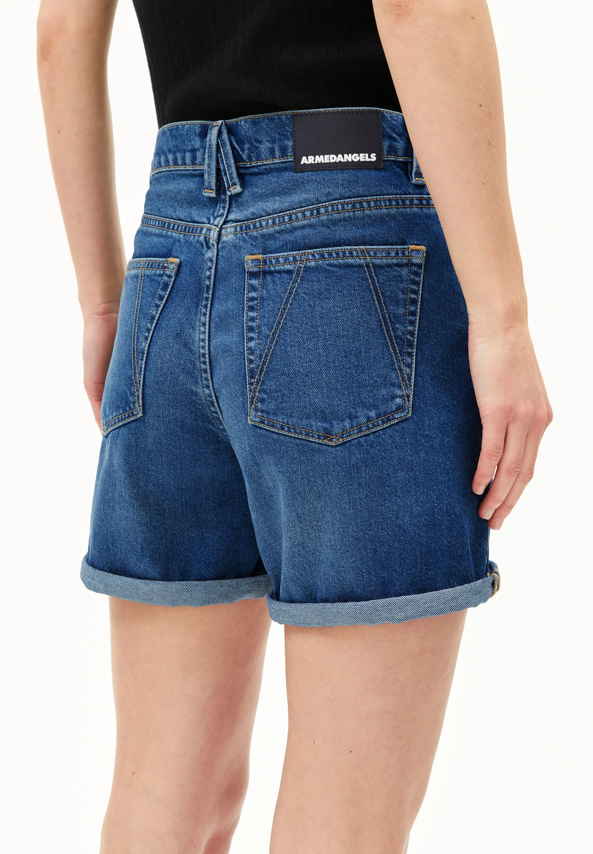 ARMEDANGELS - SHEAARI Jeansshort wavy blue