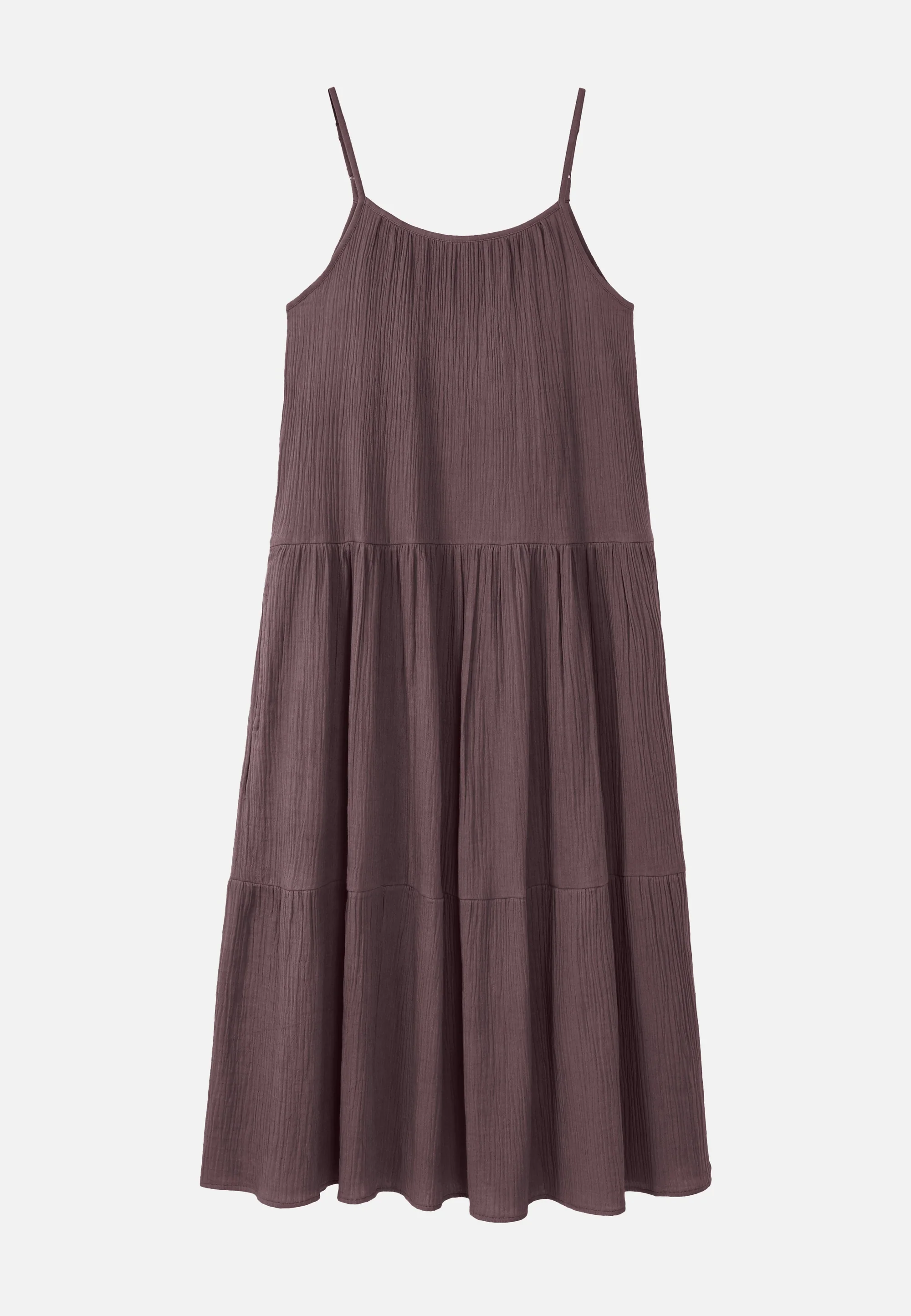 FELICIA MUSSELIN DRESS GOTS Kleid mystic grape