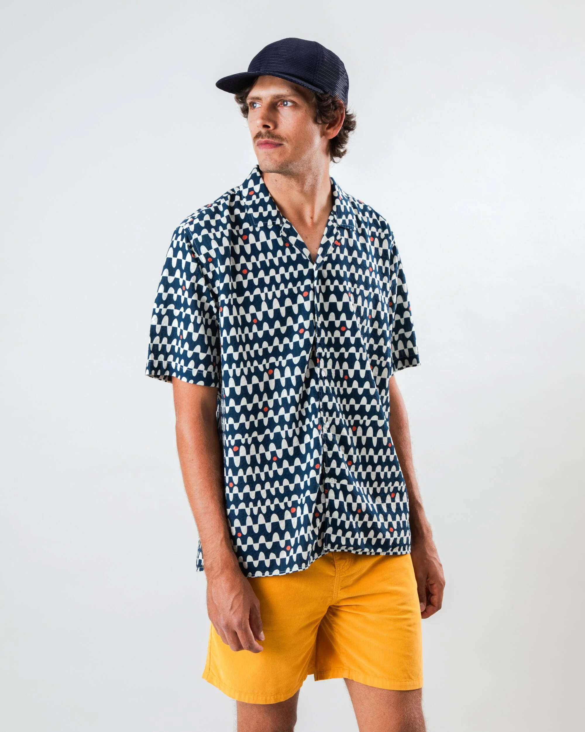 Fetziges Hemd mit Allover Print aus Bio-Baumwoll Mix von BRAVA Fabrics.