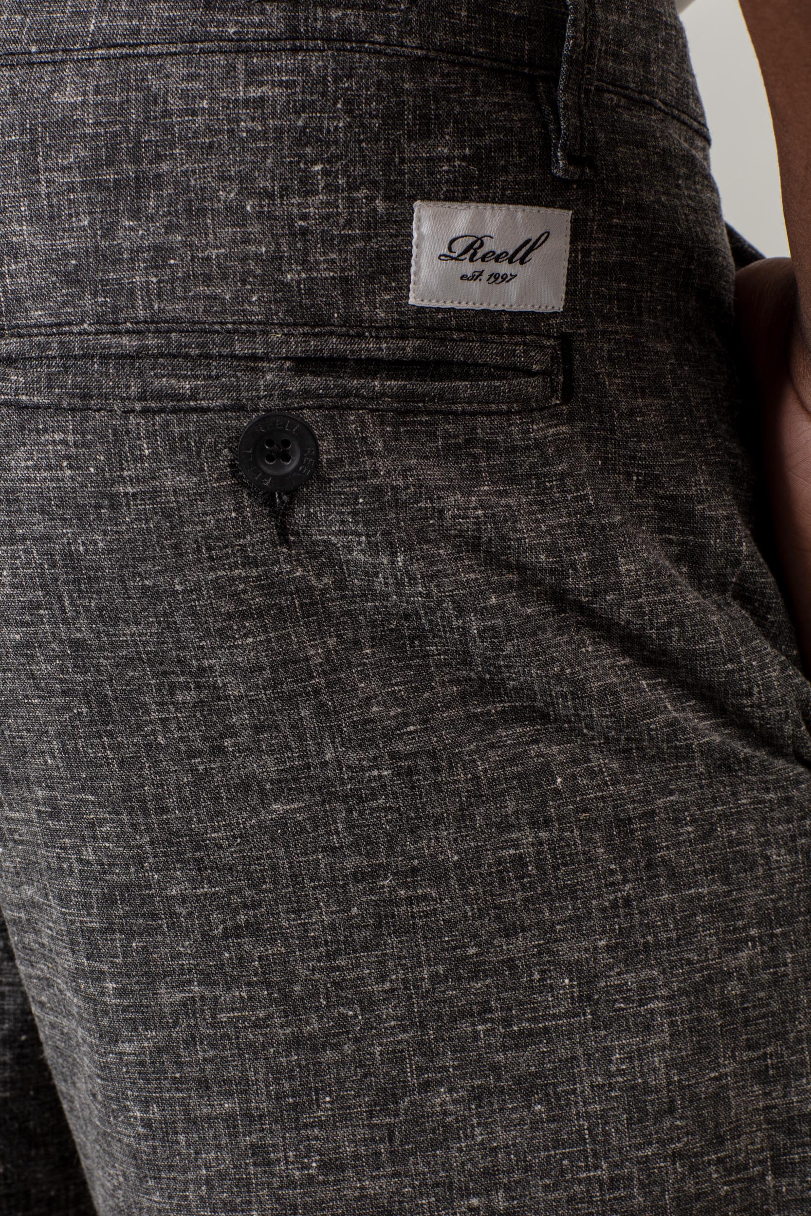 REELL - FLEX GRIP CHINO Short black linen