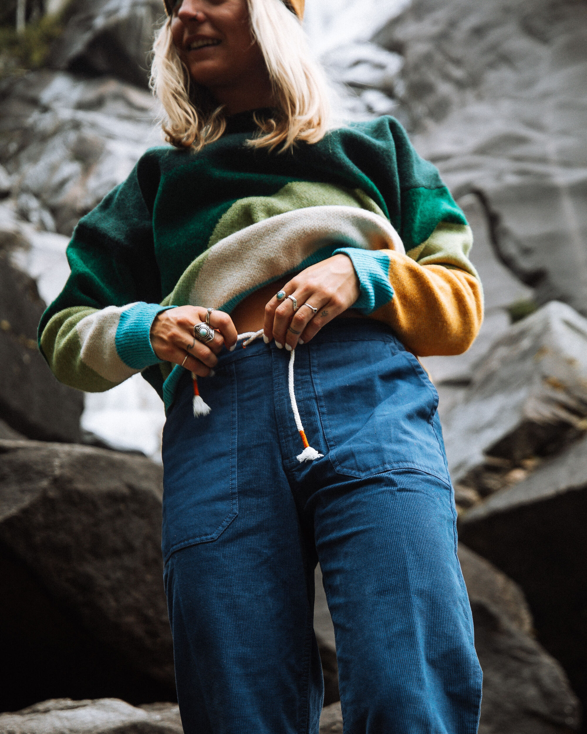 PASSENGER - AVIAN CORD TROUSER Cordhose dark denim