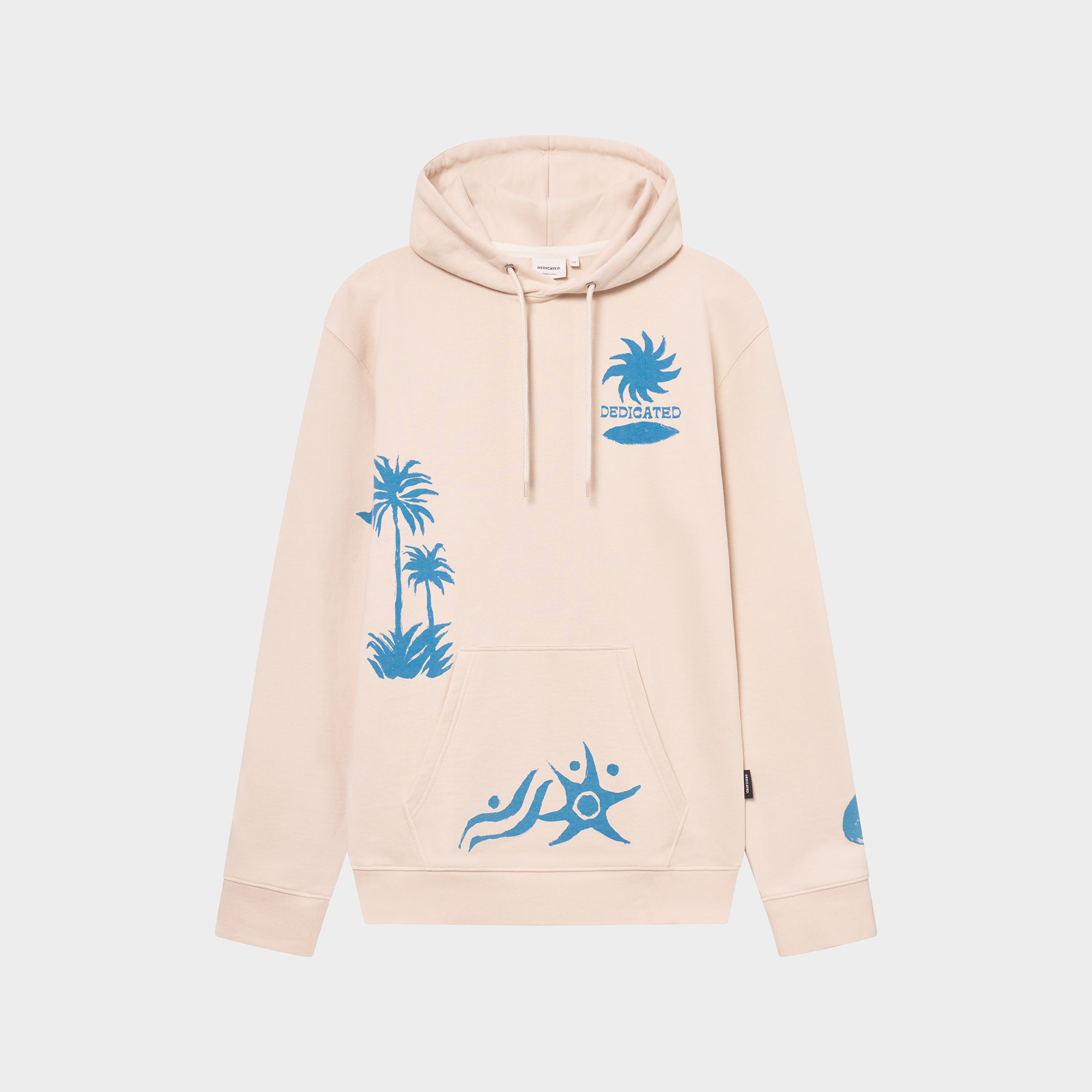 DEDICATED - BEACH COLLAGE HOODIE FALUN Kapuzenpullover - oat white