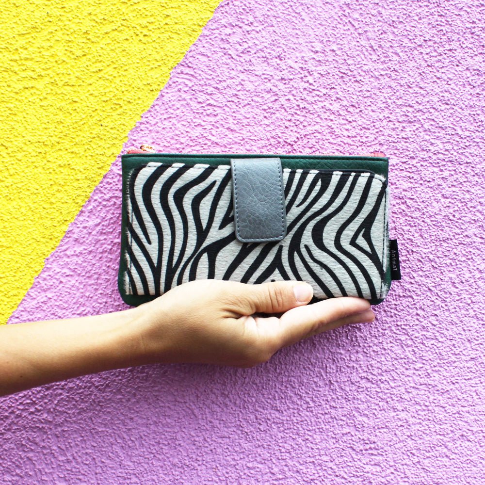 HOUSE OF DISASTER - ANIMAL ZEBRA PRINT WALLET Portemonnaie