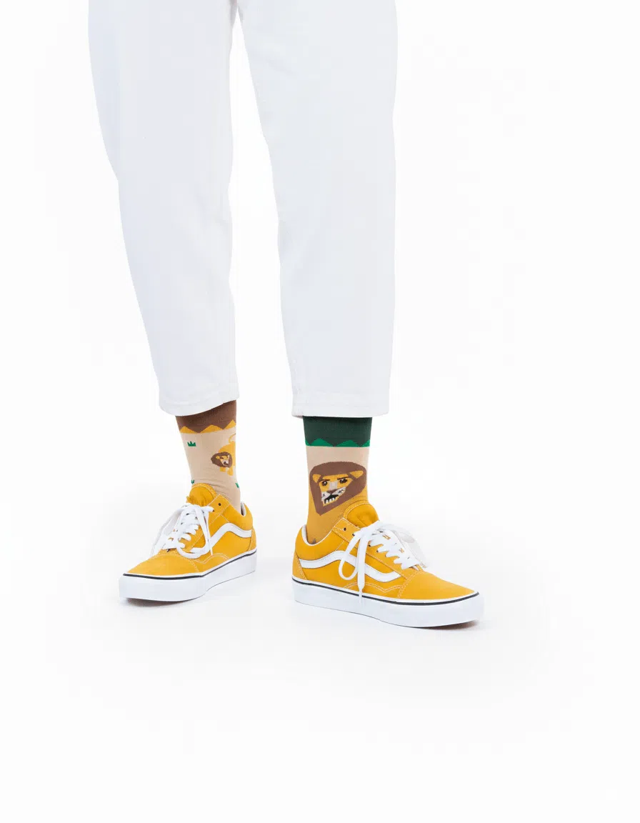 MANYMORNINGS - LION AROUND Motivsocken 35 - 46