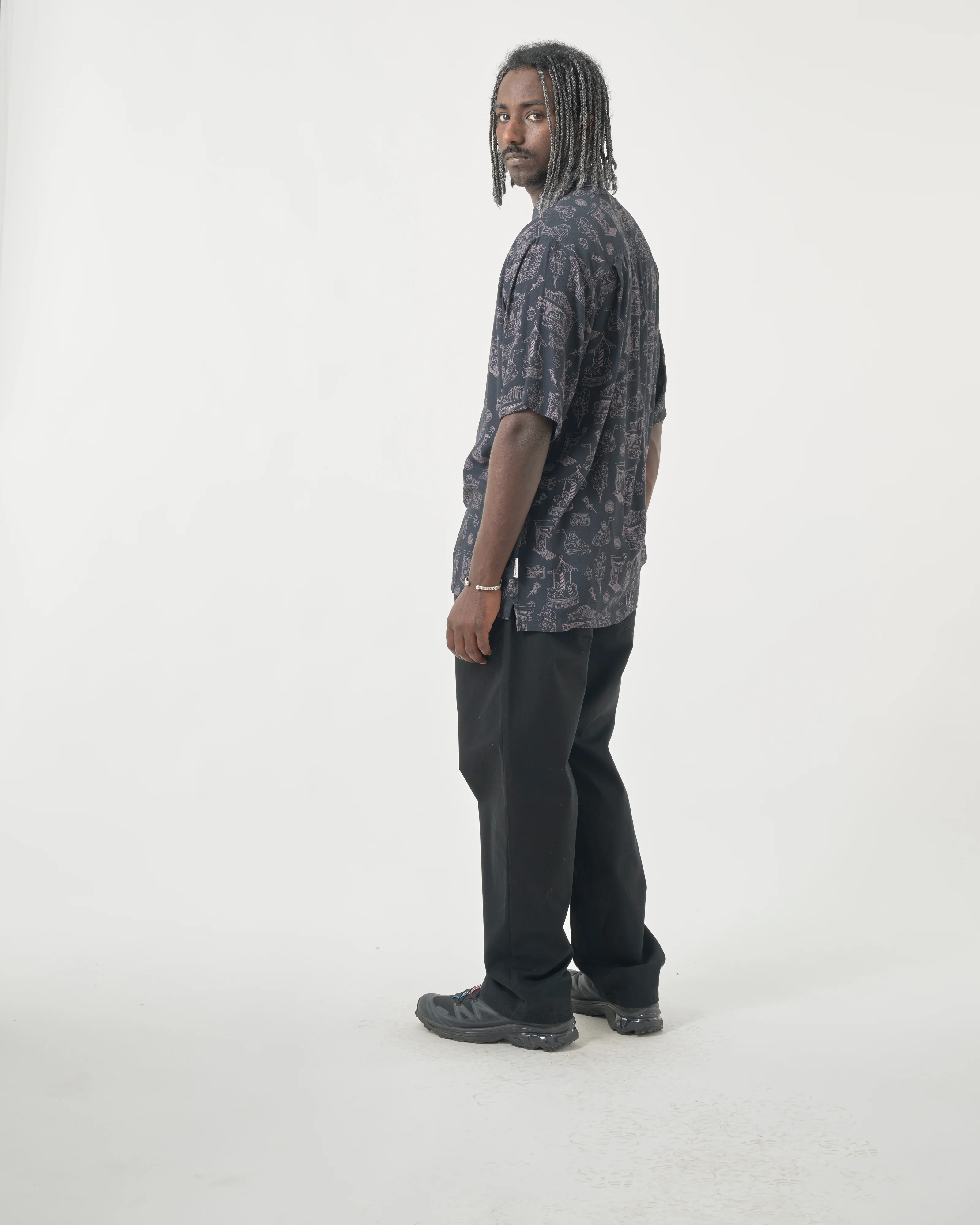 CLEPTOMANICX - DOM S/S  SHIRT Hemd blue graphiteCLEPTOMANICX - DOM S/S  SHIRT Hemd blue graphite