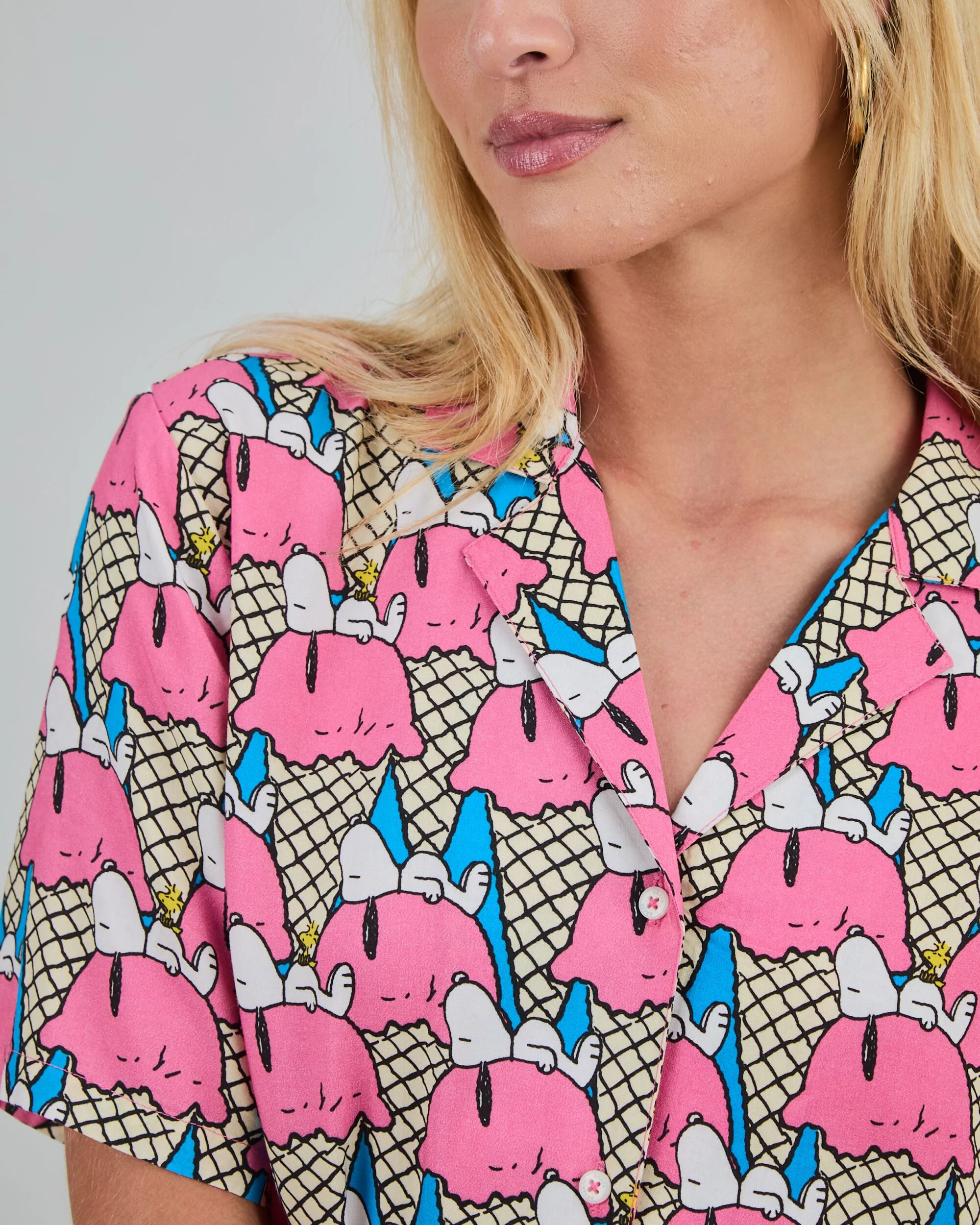 BRAVA FABRICS - GELATO PEANUTS ALOHA BLOUSE Bluse blue