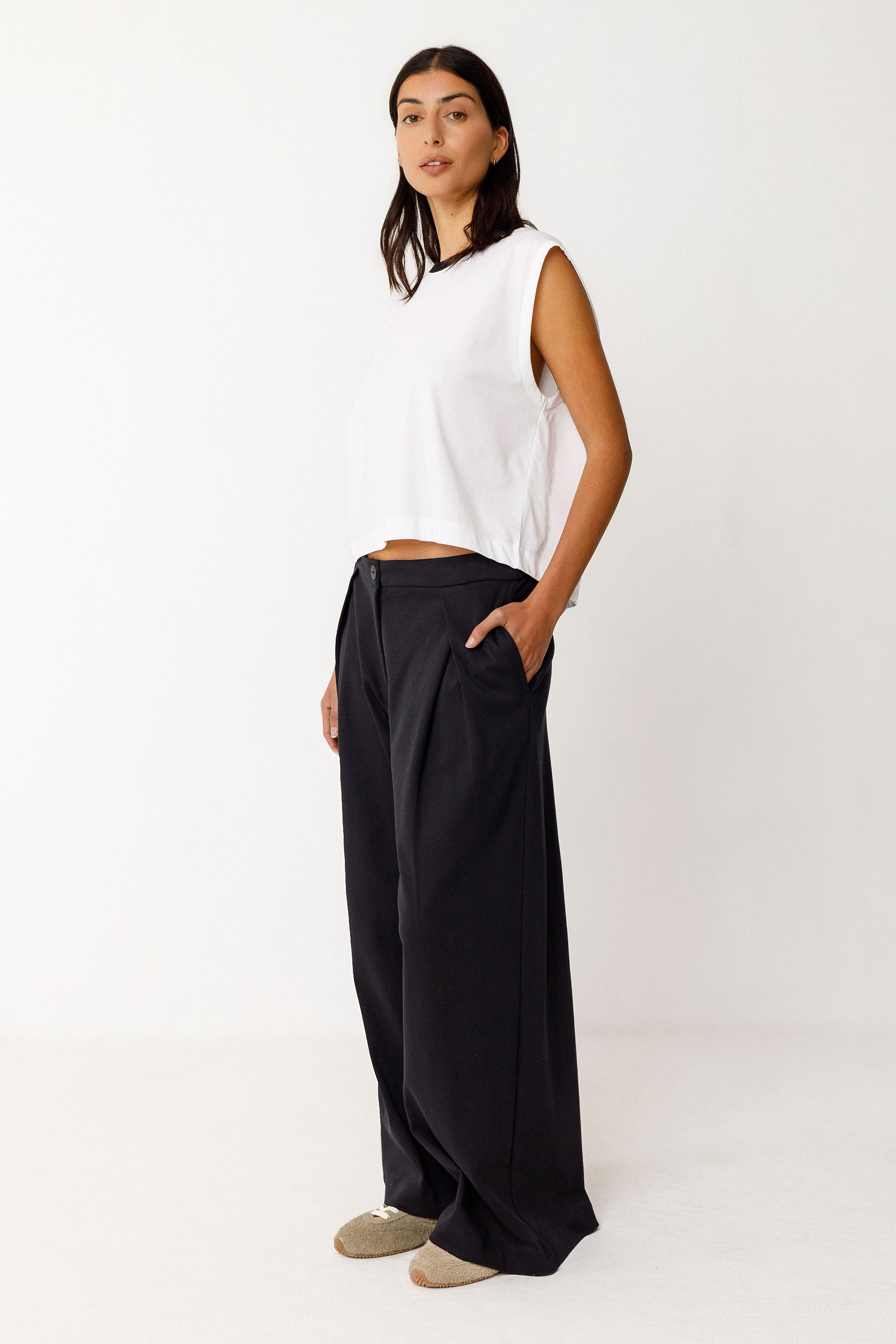 SKFK - MOIRA GOTS TROUSER Hose 2N black
