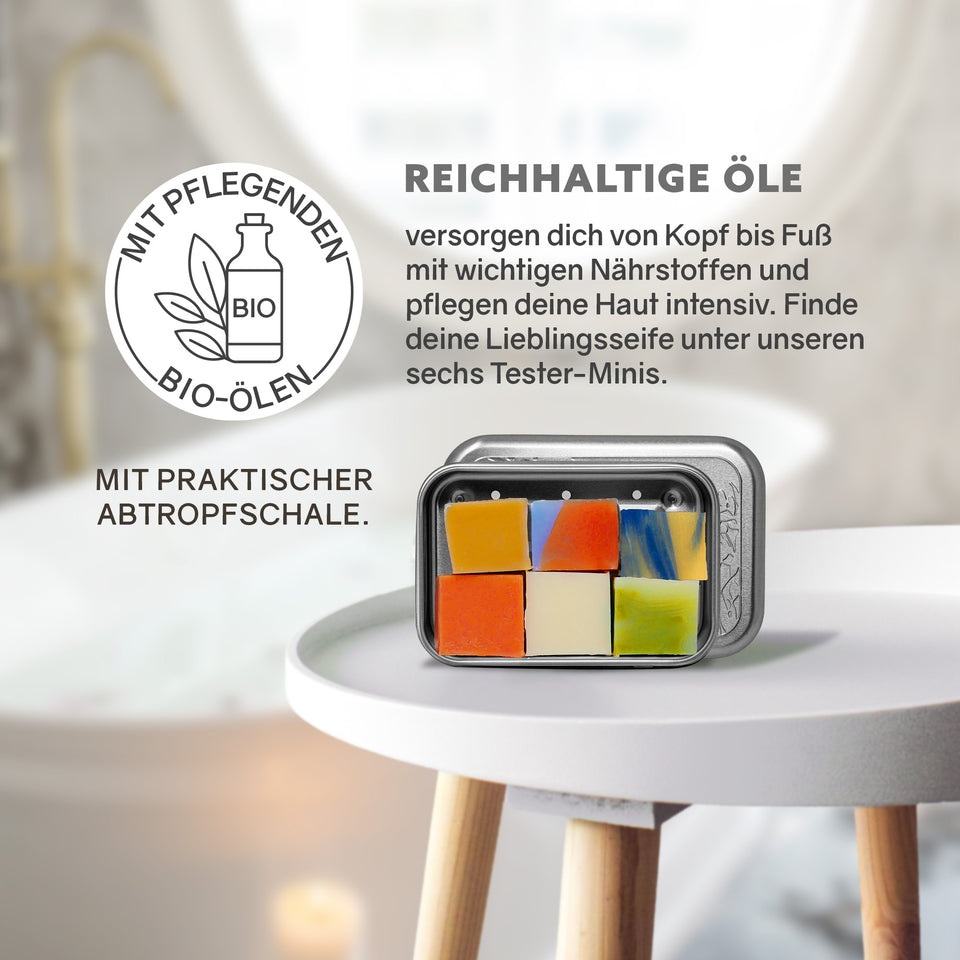 Puremetics - TESTBOX `Seifenminis mit Seifenbox` - silber