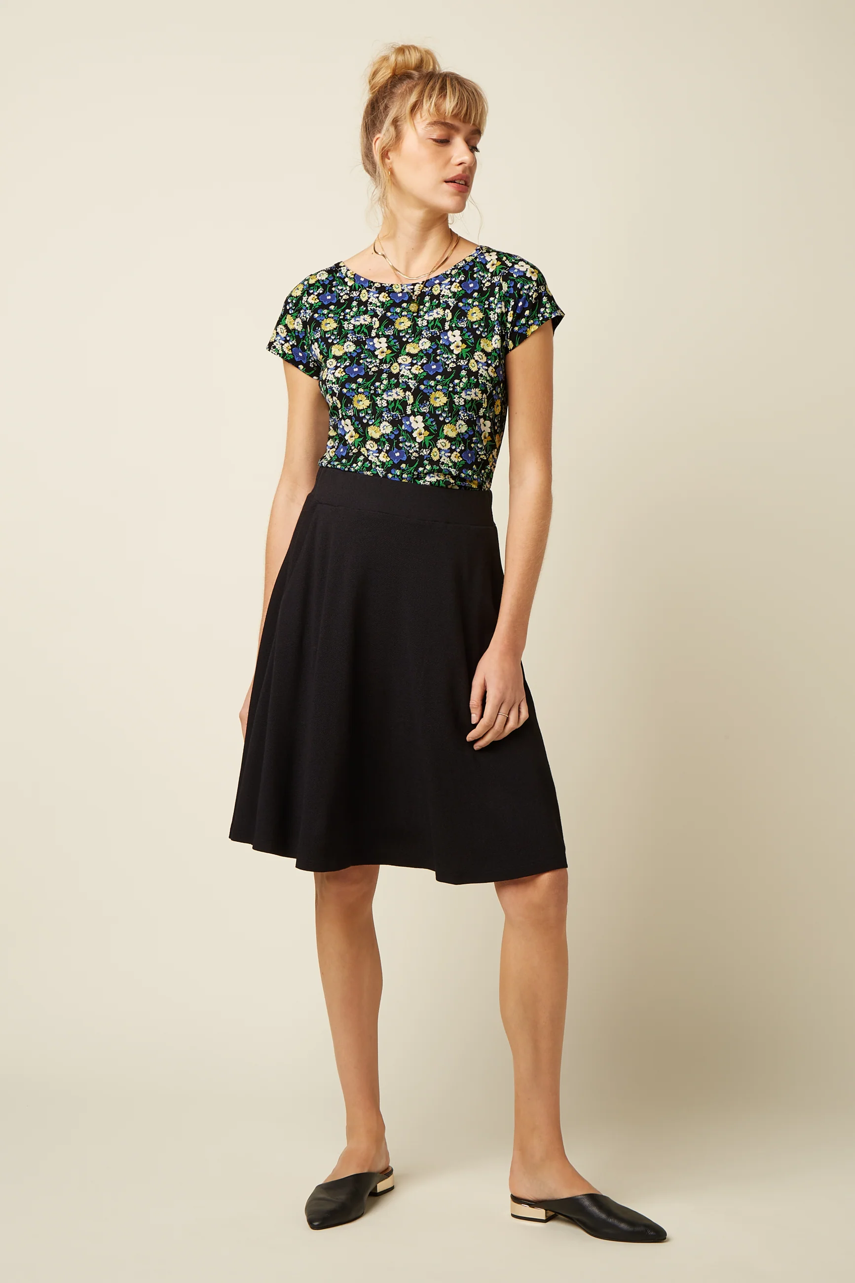 KING LOUIE - SERENA SKIRT MILANO CREPE Rock black