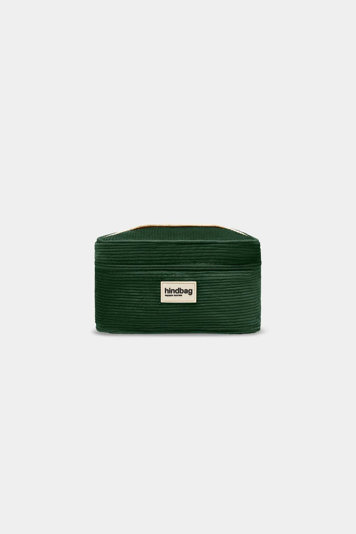 HINDBAG - GASPARD CORD Kulturtasche - tannengrün