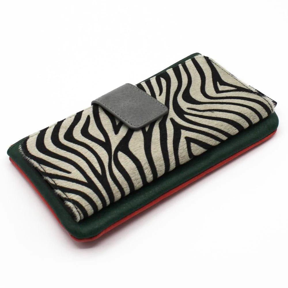 HOUSE OF DISASTER - ANIMAL ZEBRA PRINT WALLET Portemonnaie