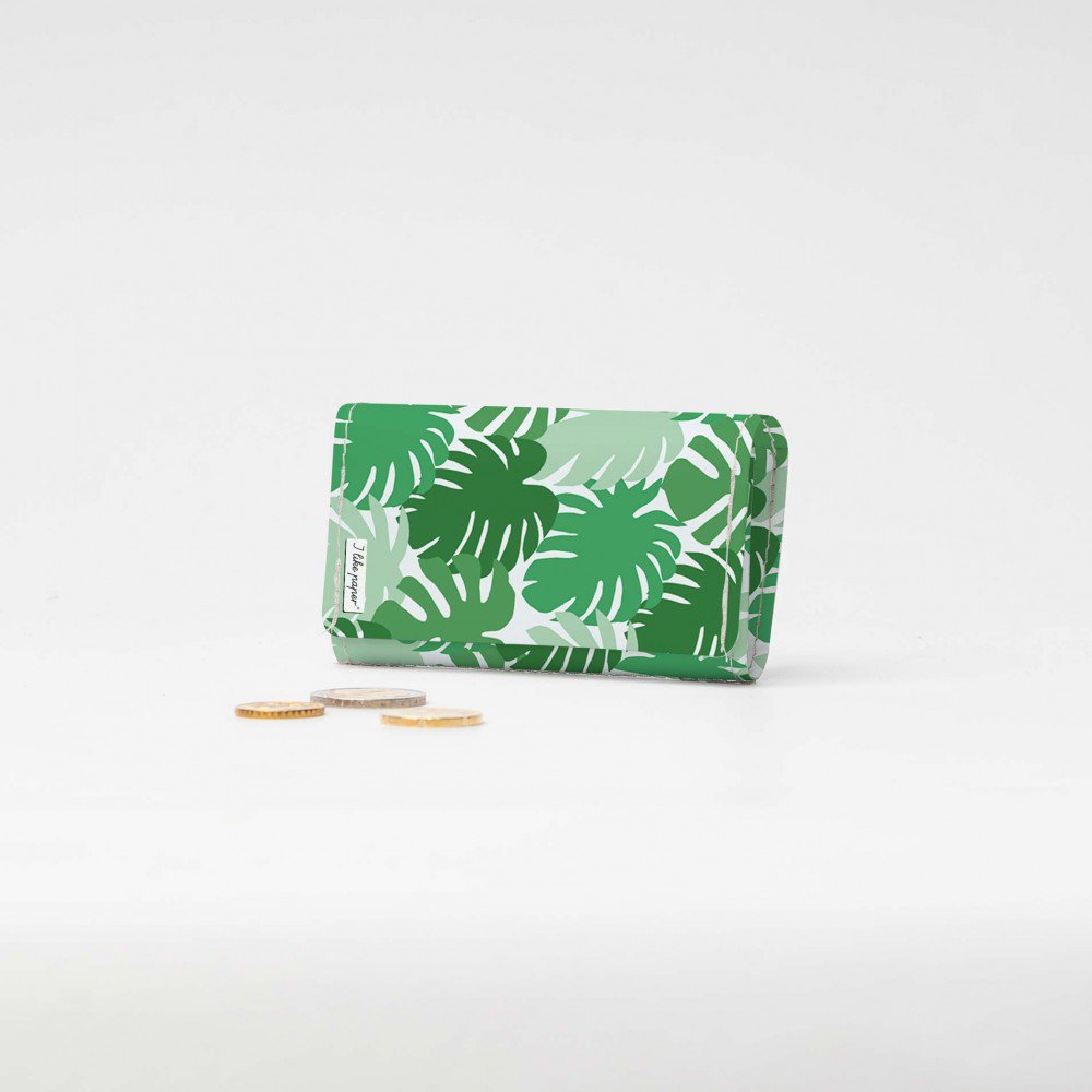 I LIKE PAPER - GREEN JUNGLE Tyvek® Faltgeldbörse - mehrfarbig