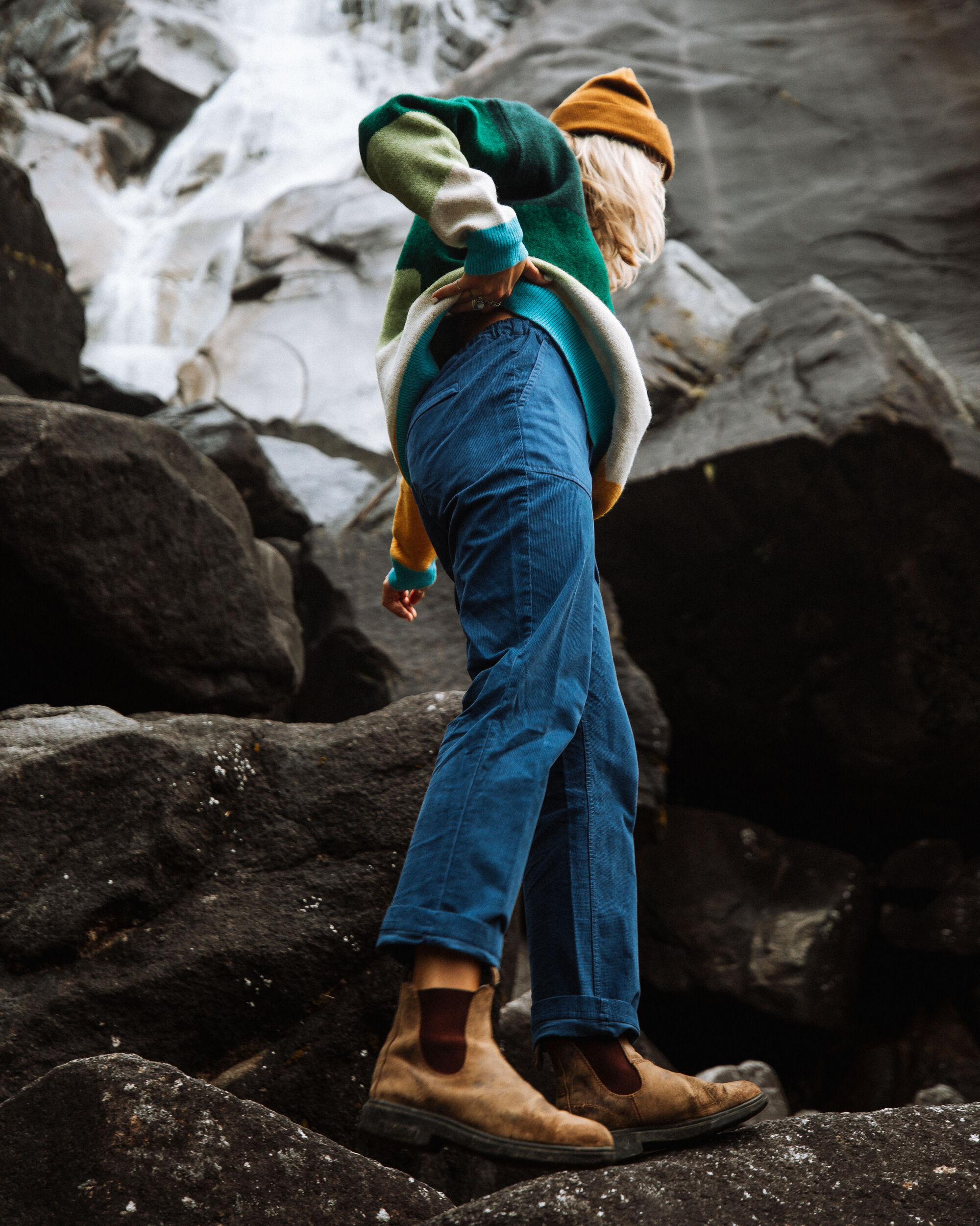 PASSENGER - AVIAN CORD TROUSER Cordhose dark denim