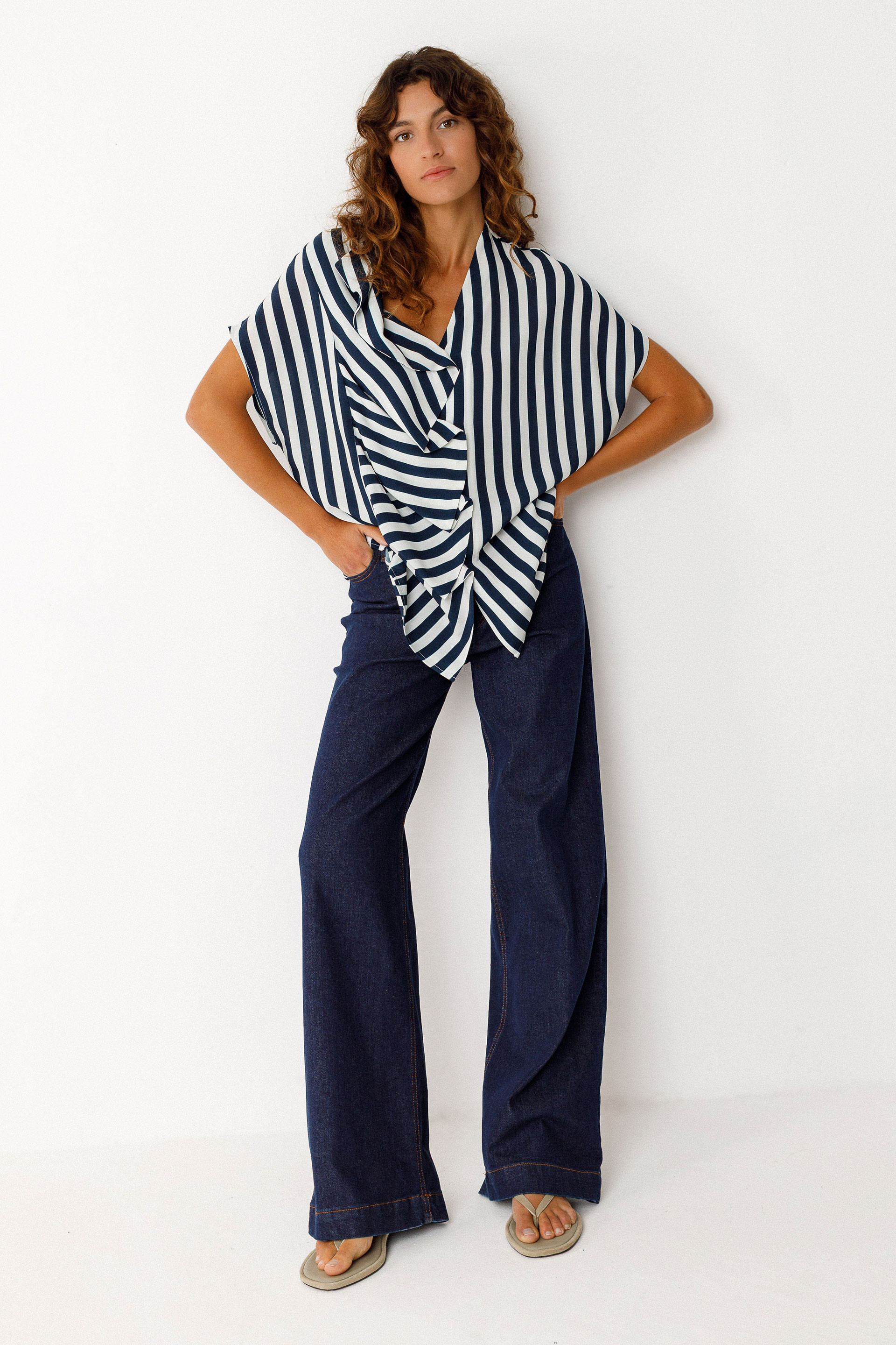 SKFK - KAUA SHIRT Ecovero Bluse GB9 stripes