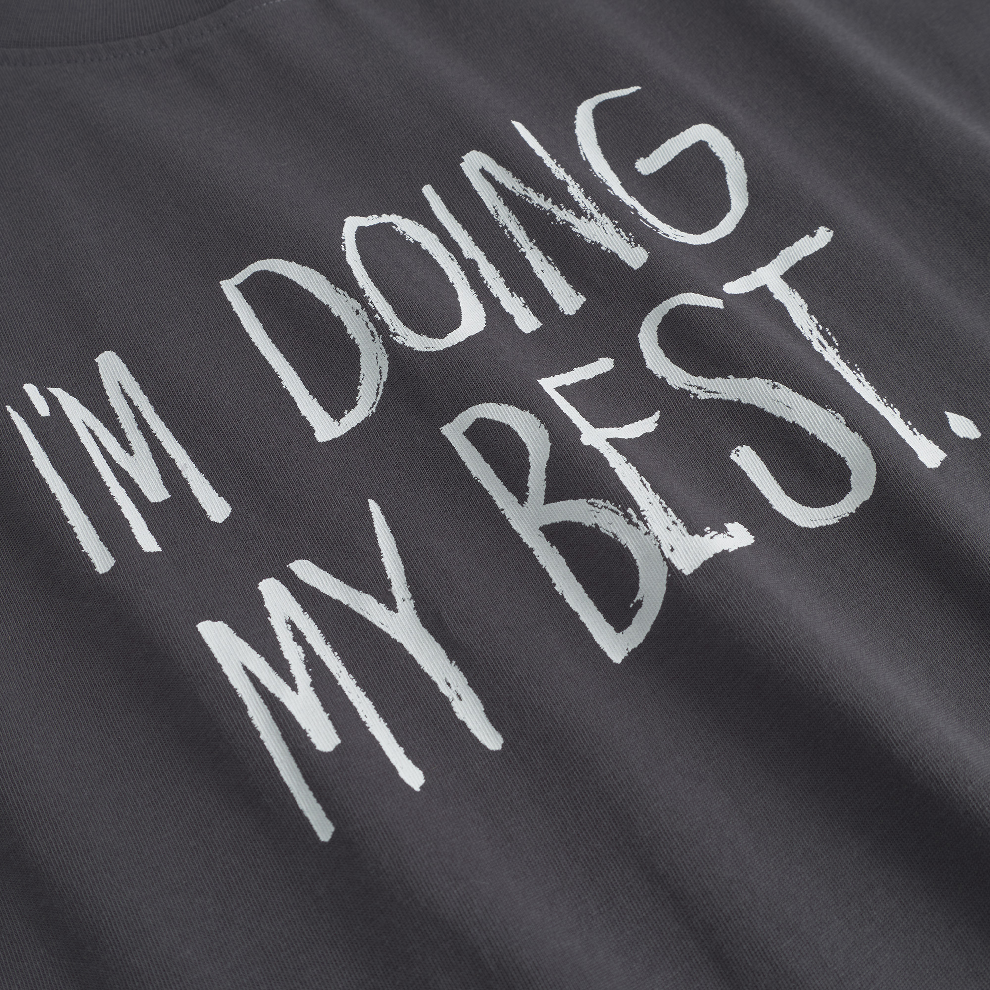 DEDICATED - DOING MY BEST STOCKHOLM T-Shirt charcoal