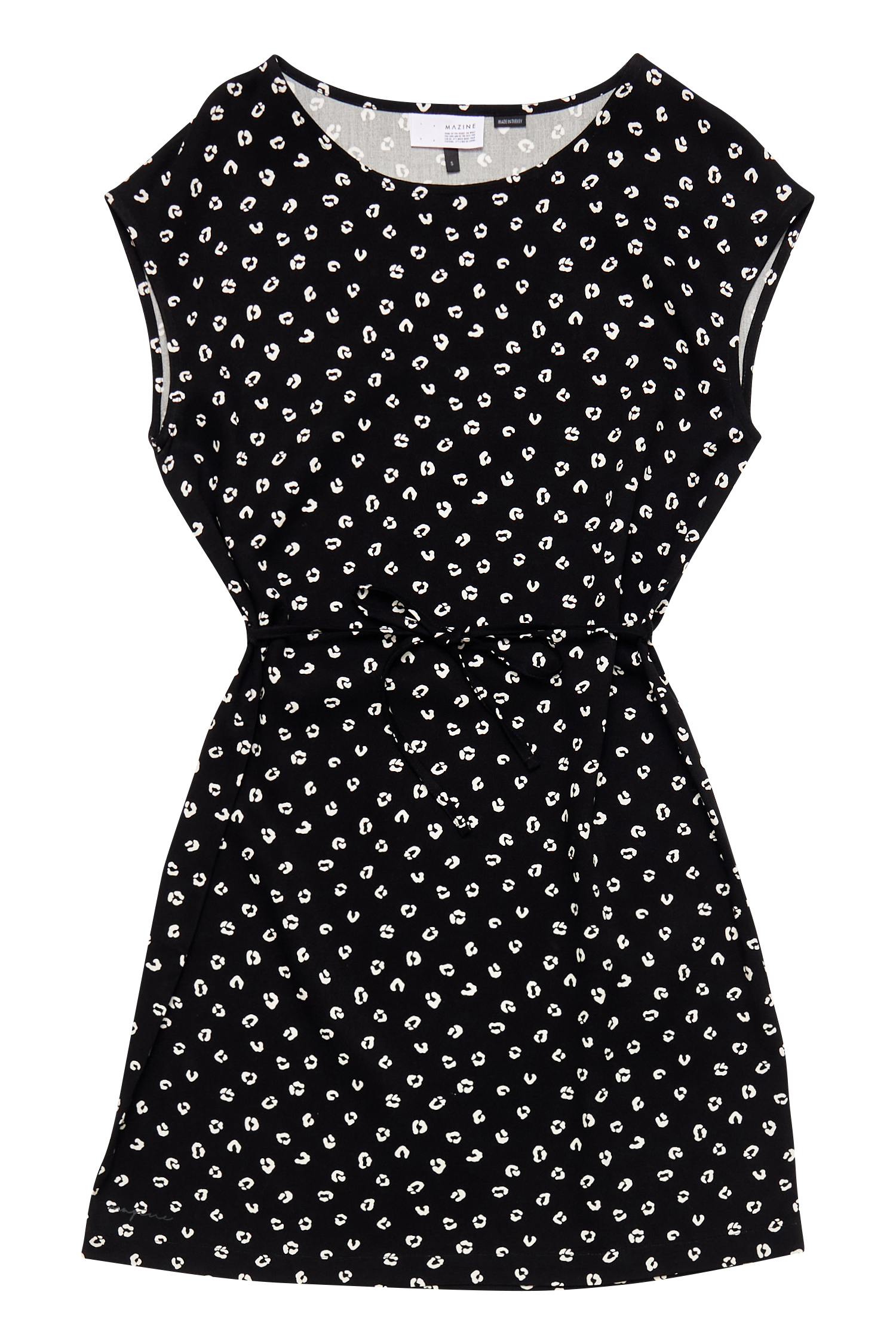 PRINTED SLEEVELESS DRESS MZDR4 Kleid black