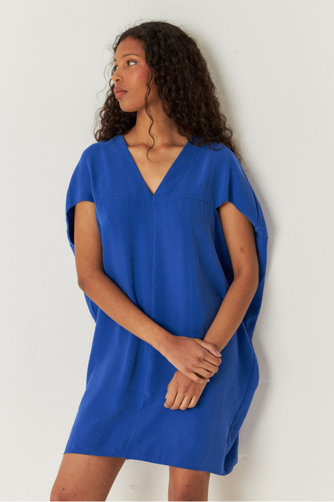 SKFK - LEIUN DRESS Modal Kleid B7 indigo blue