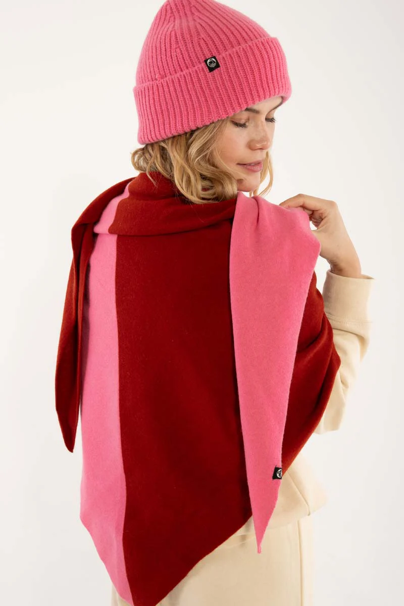 DANEFAE - DANEFIREPLACE WOOL Merino Schal spicey pink dk rust