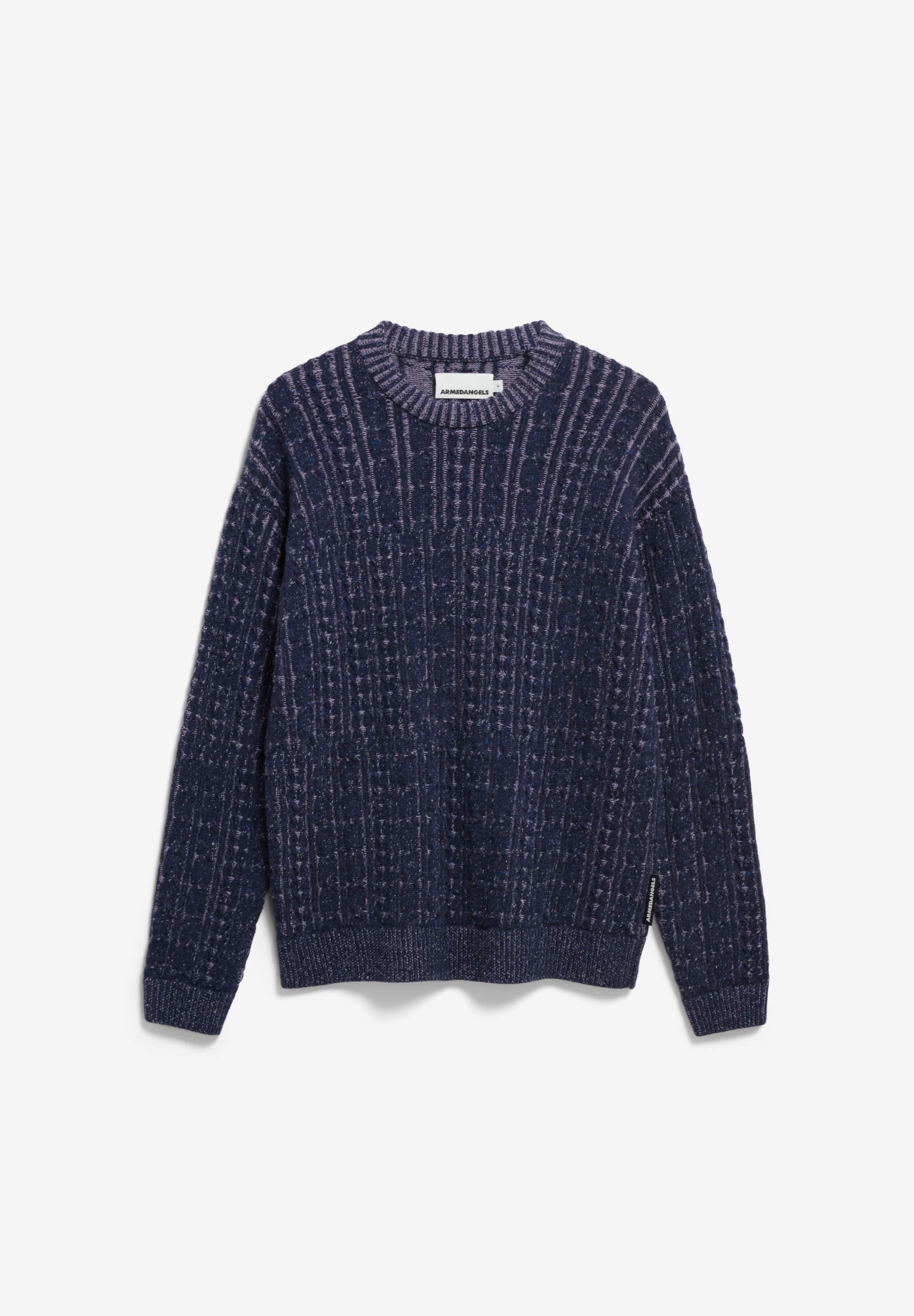 DAAKO Strickpullover night sky tweed frozen lavender