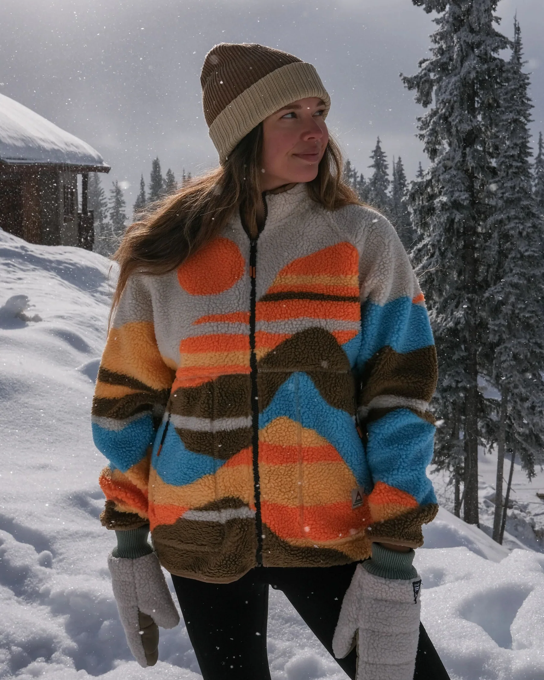 PASSENGER - FAIRBANKS Full zip Sherpa Flece - Fleecejacke mountain sunset