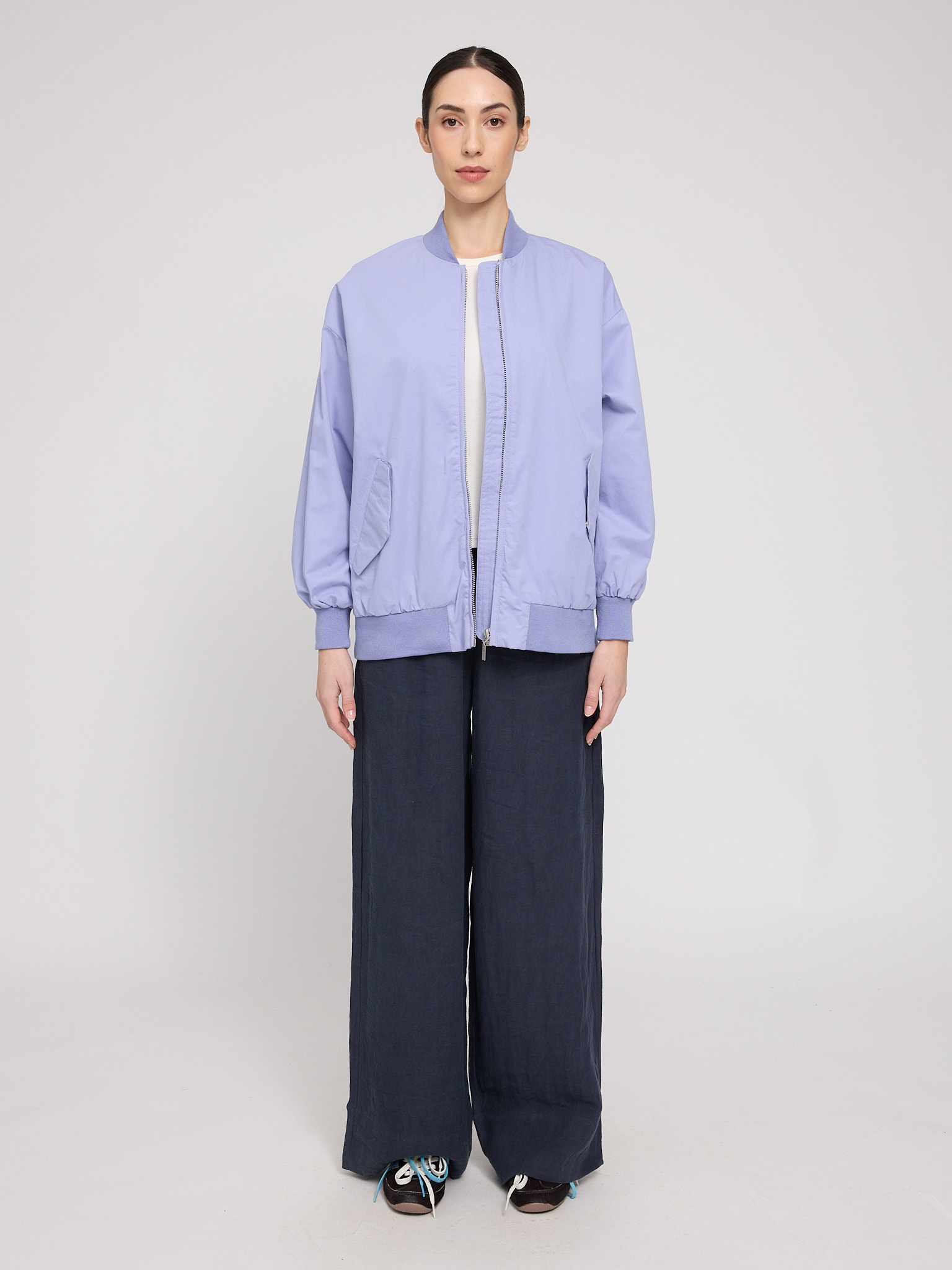 MAZINE - LILA LOOSE FIT COTTON BOMBER Jacke cornflower