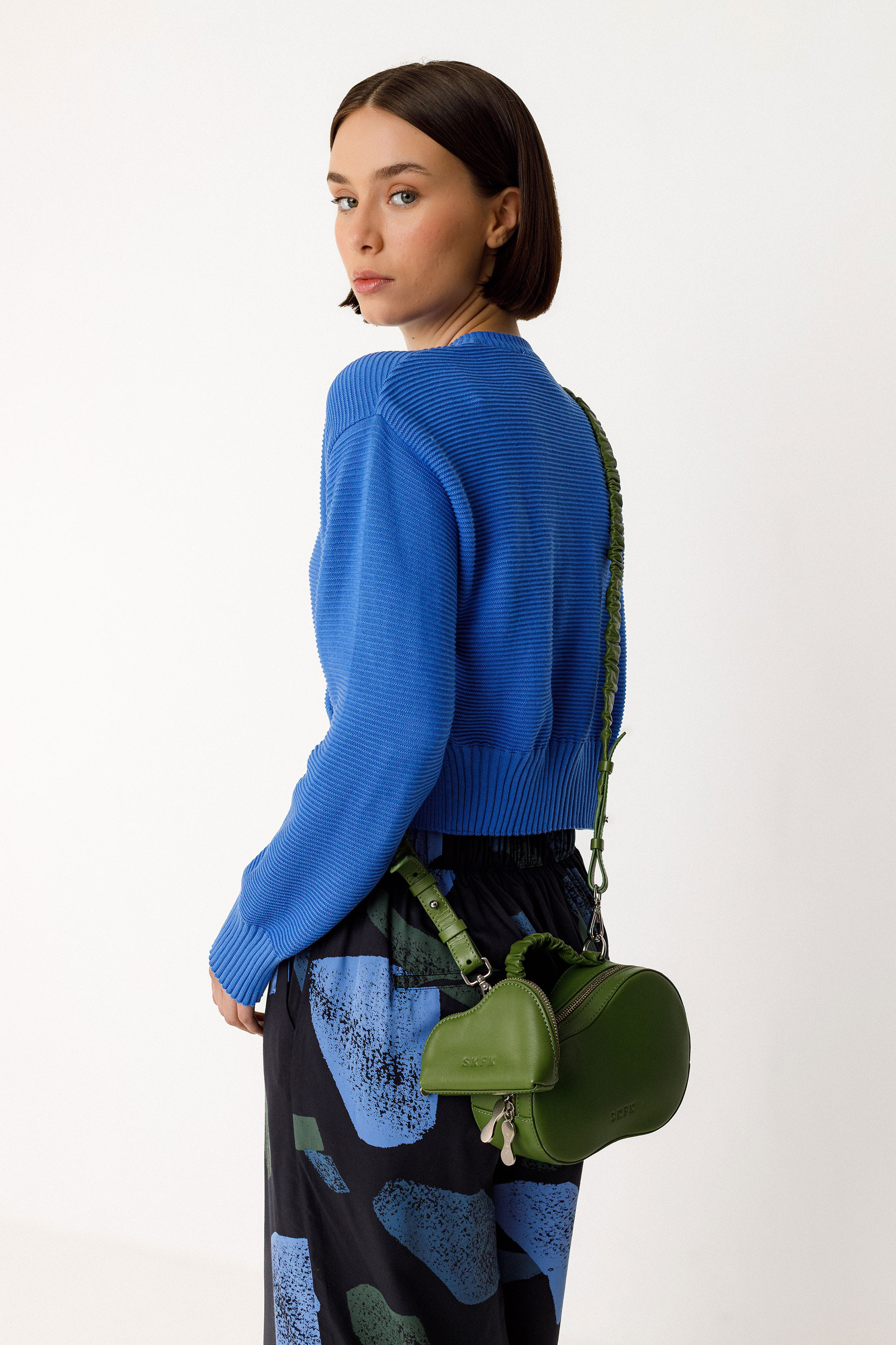 SKFK - BELENE GOTS SWEATER Strickjacke  B5 blue