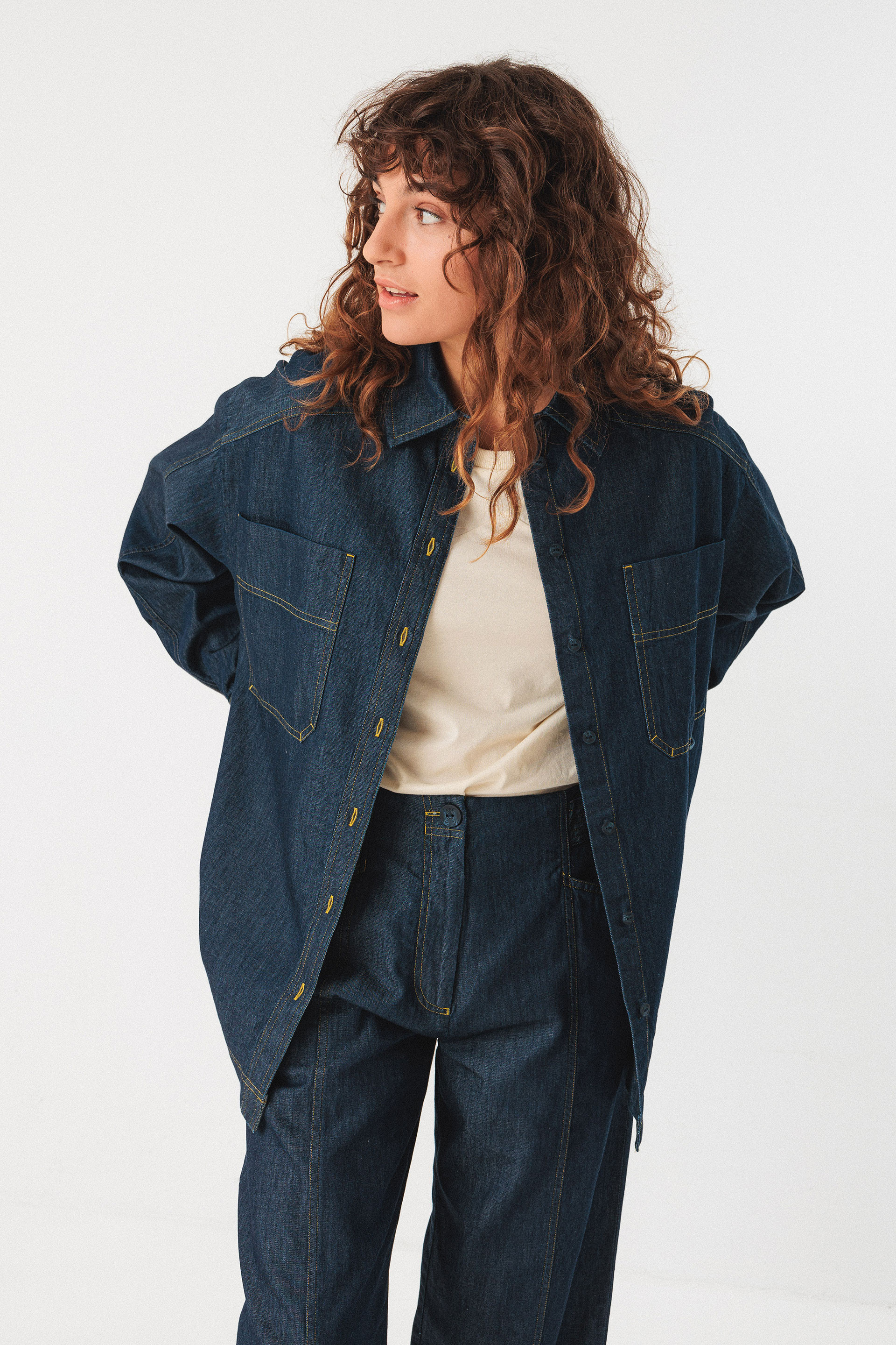 SKFK - BAKENE GOTS Jeanshemd DN Raw Denim