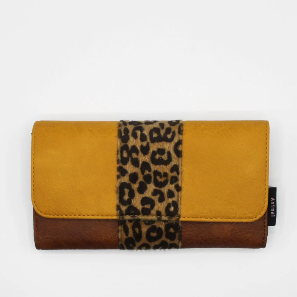 HOUSE OF DISASTER - ANIMAL LEOPARD PRINT WALLET Portemonnaie