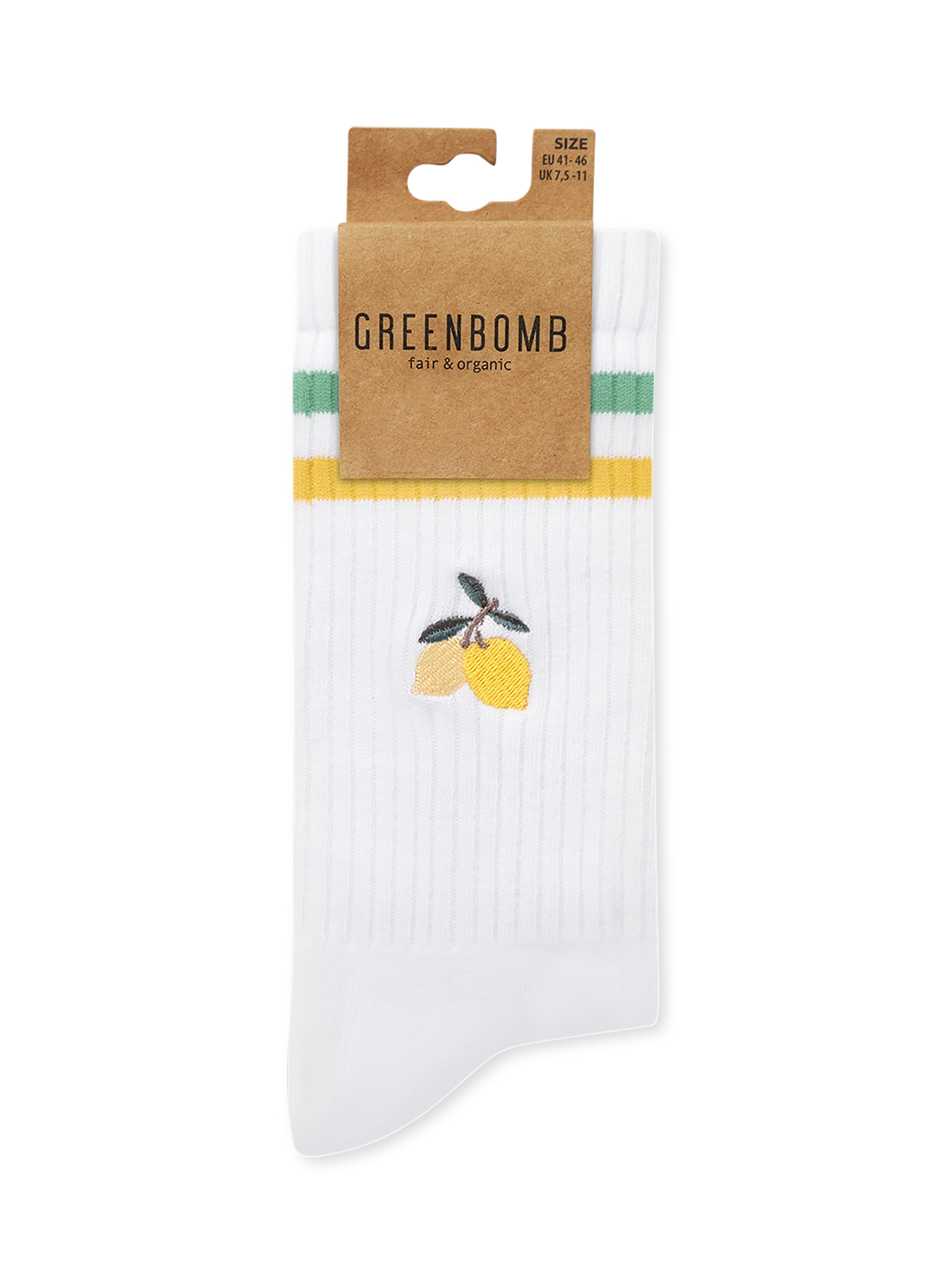 GREENBOMB - LEMON TENNIS Socken white 37 - 46