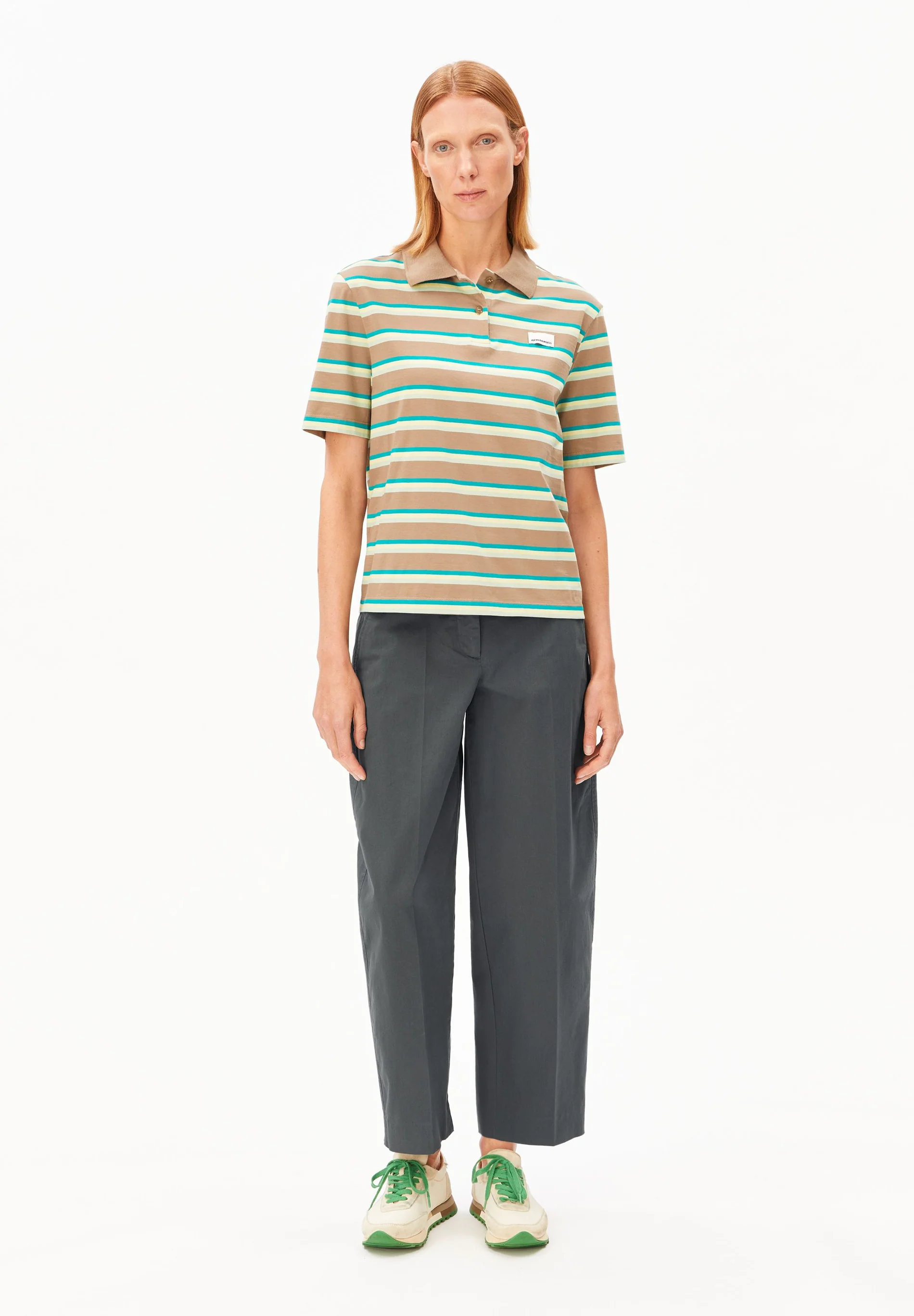 ARMEDANGELS - BARREL LEG TWILL PANT Stoffhose space steel