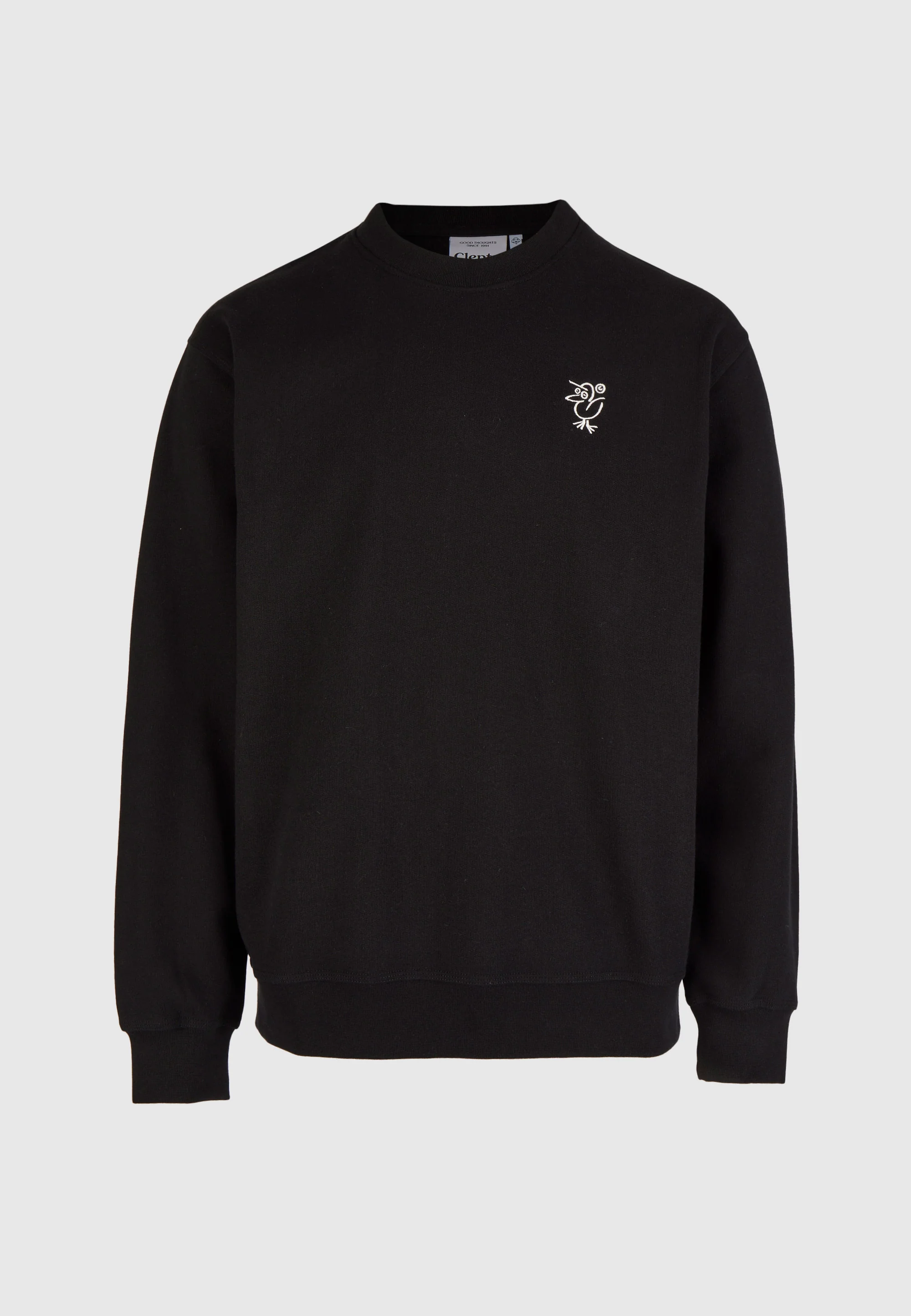CLEPTOMANICX - SKETCH GULL BOXY CREWNECK Pullover black
