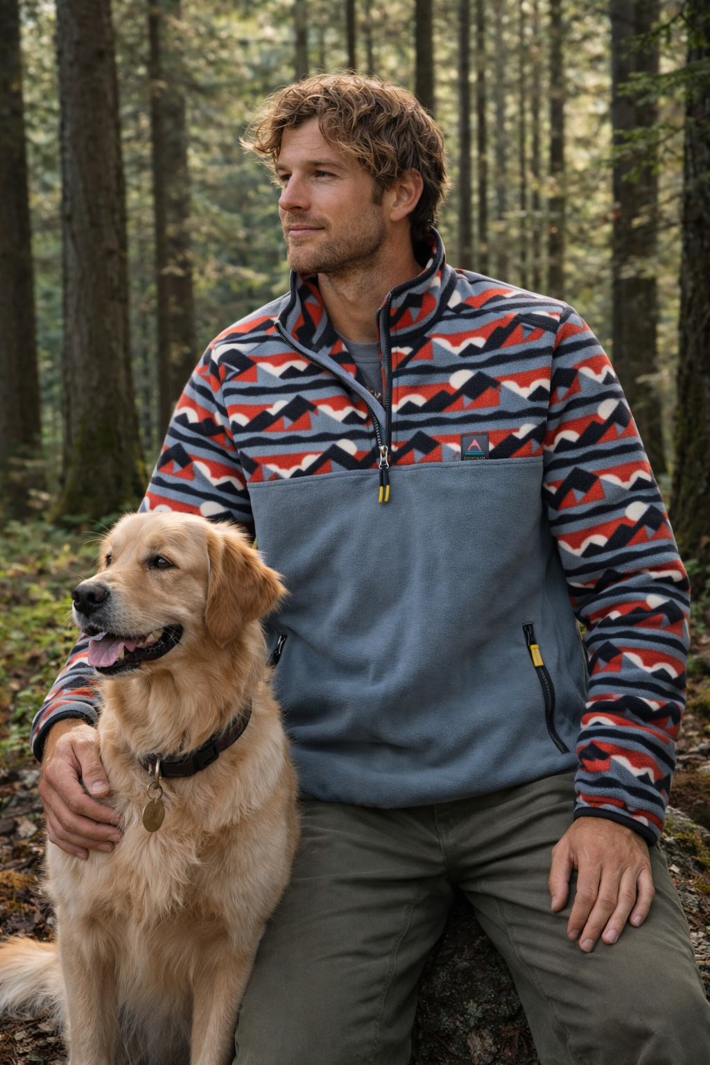 PASSENGER - SET OFF Recycled Polar 1/4 Zip Fleece 2.0 - Views Storm Grey