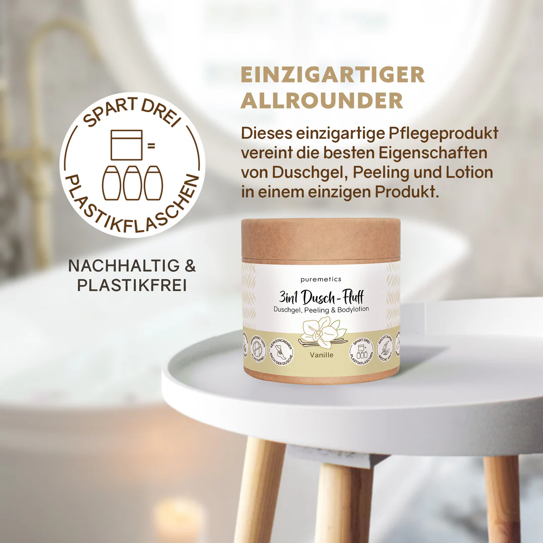 PUREMETICS - 3in1 Dusch-Fluff - VANILLE
