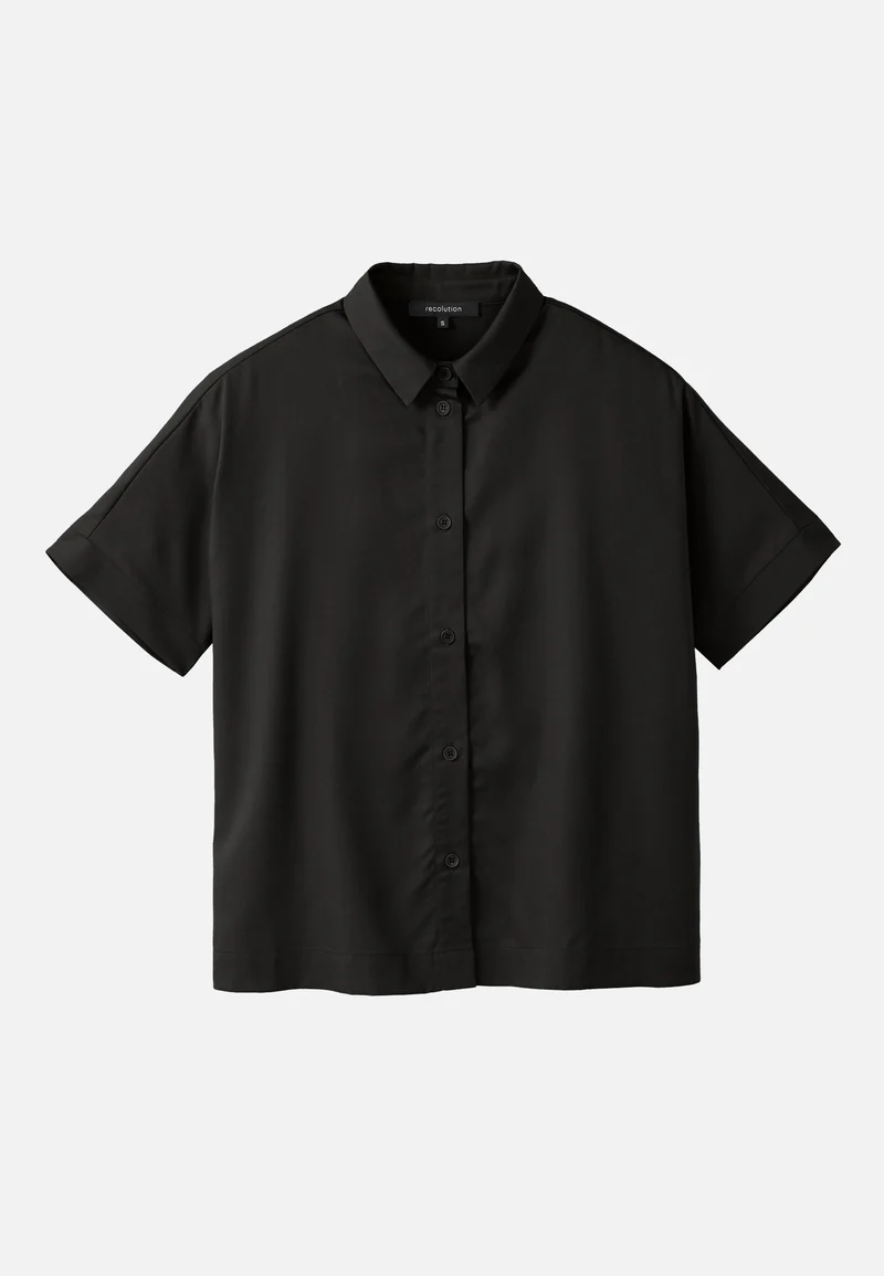 RECOLUTION - LOTUS Ecovero Bluse black