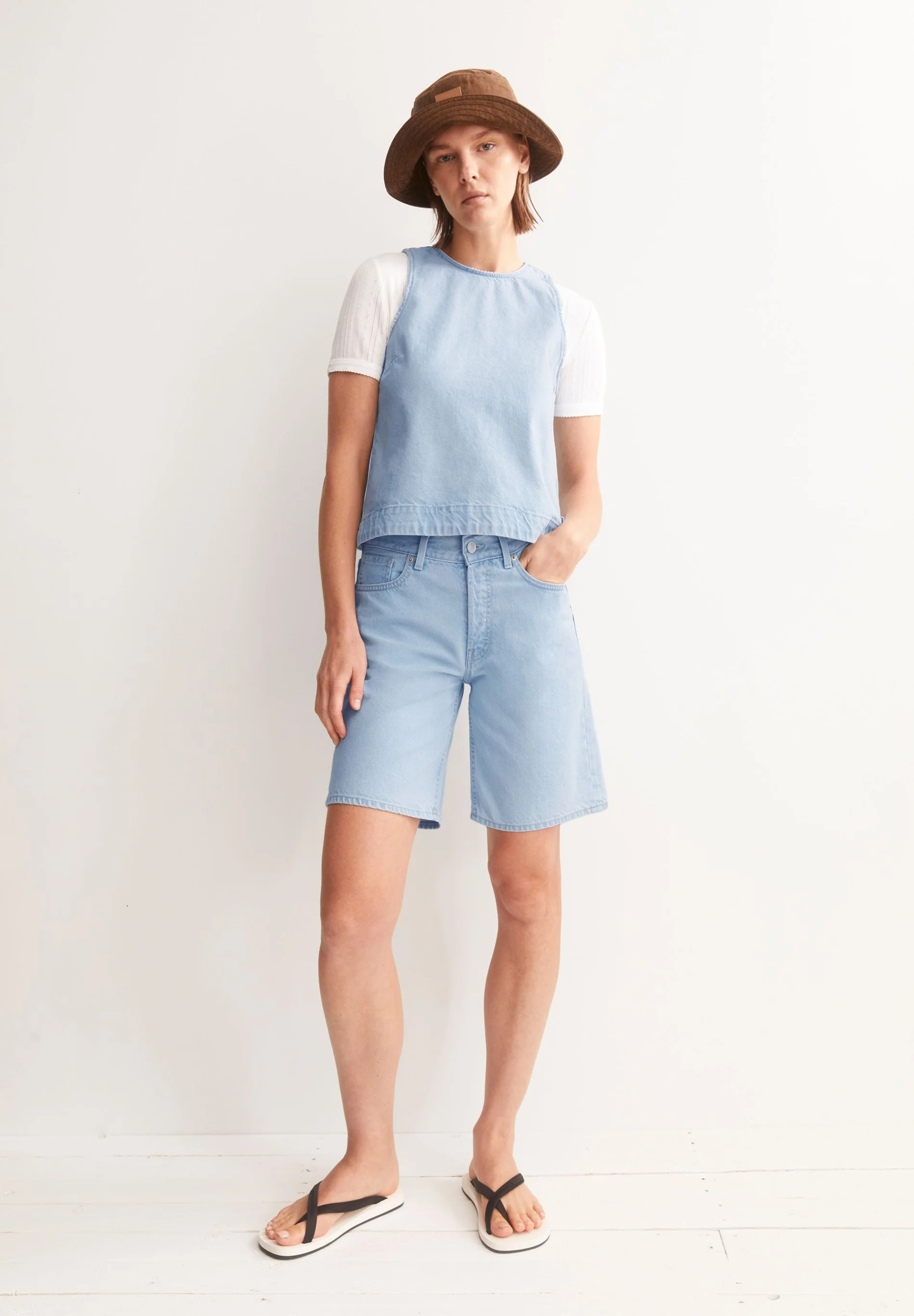 ARMEDANGELS - THALINAA  DENIM SHORT Short fresh blue
