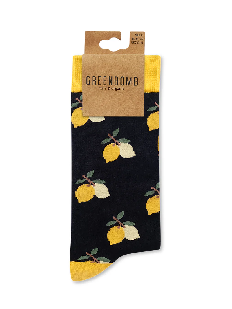 GREENBOMB - LEMONS Socken black 37 - 46