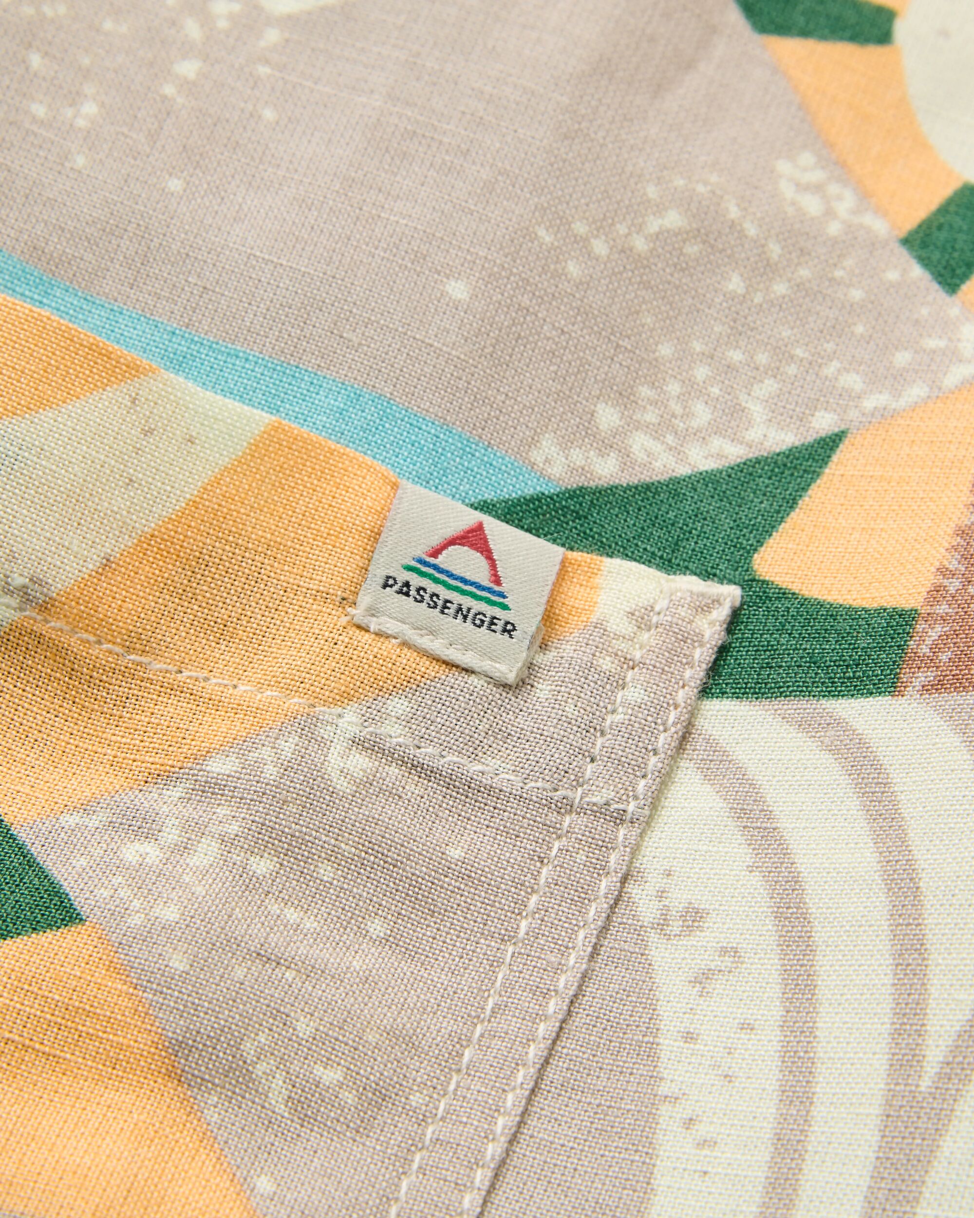 PASSENGER - ARDEN LINEN SHORT SLEEVE SHIRT Hemd simple taupe