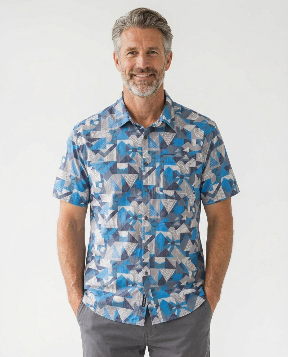 PASSENGER - 365 ACTIVE SHIRT Hemd sun patch marine blue