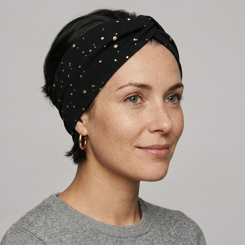KINDL WIEN - GOLDEN DOTS Haarband black dots oder navy dots