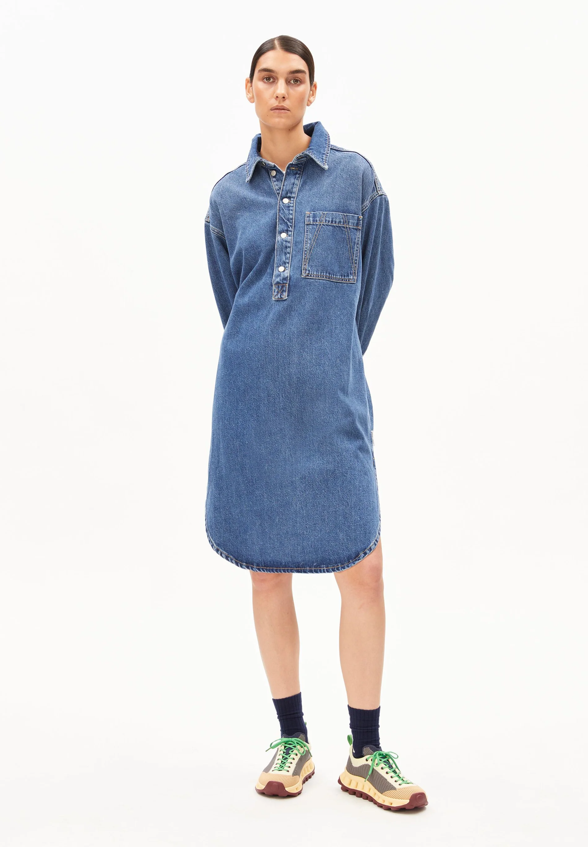 ARMEDANGELS - OVERSIZED DENIM SHIRT DRESS Jeanskleid bay