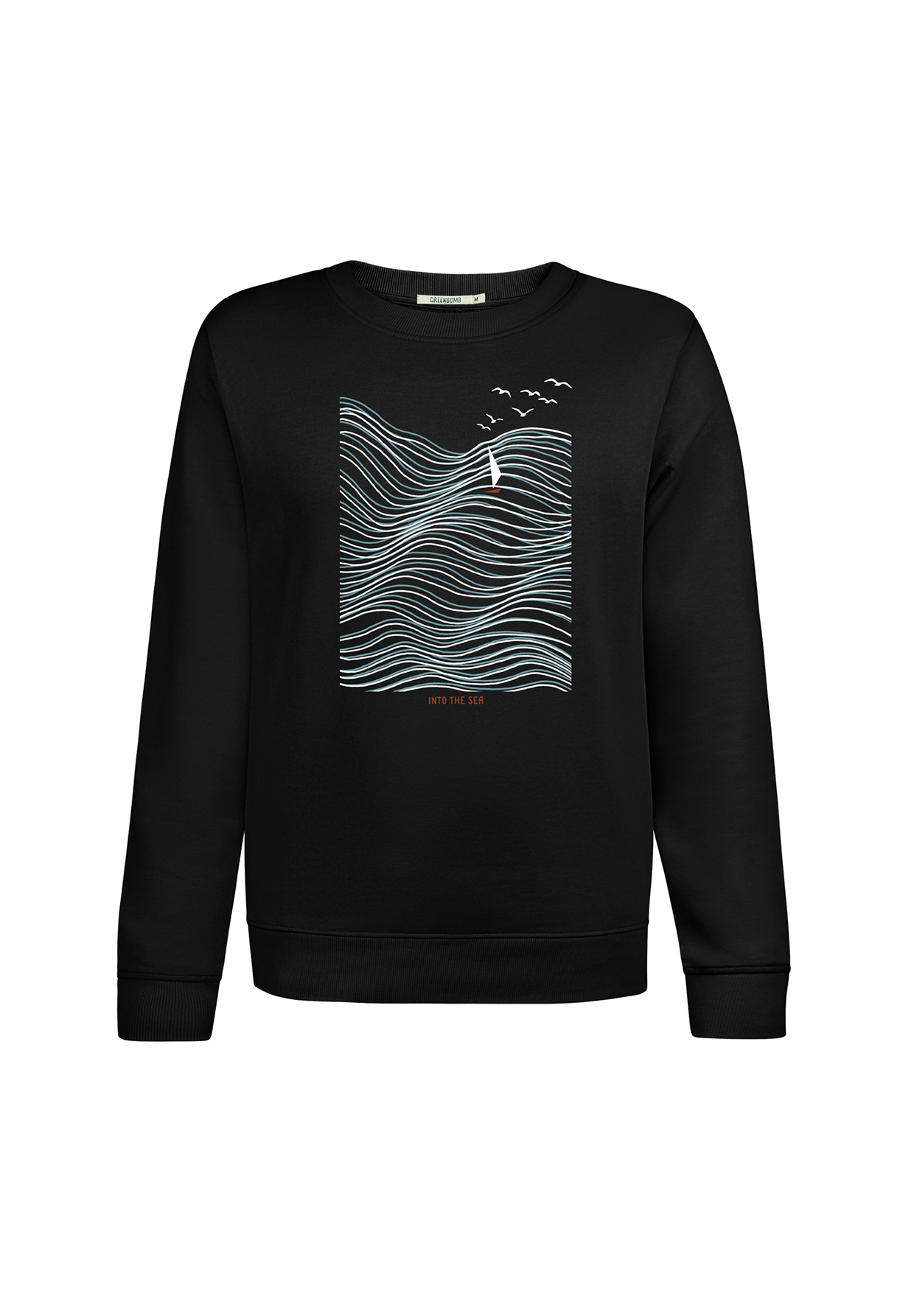 GREENBOMB - NATURE HIGH SEA Canty Pullover black
