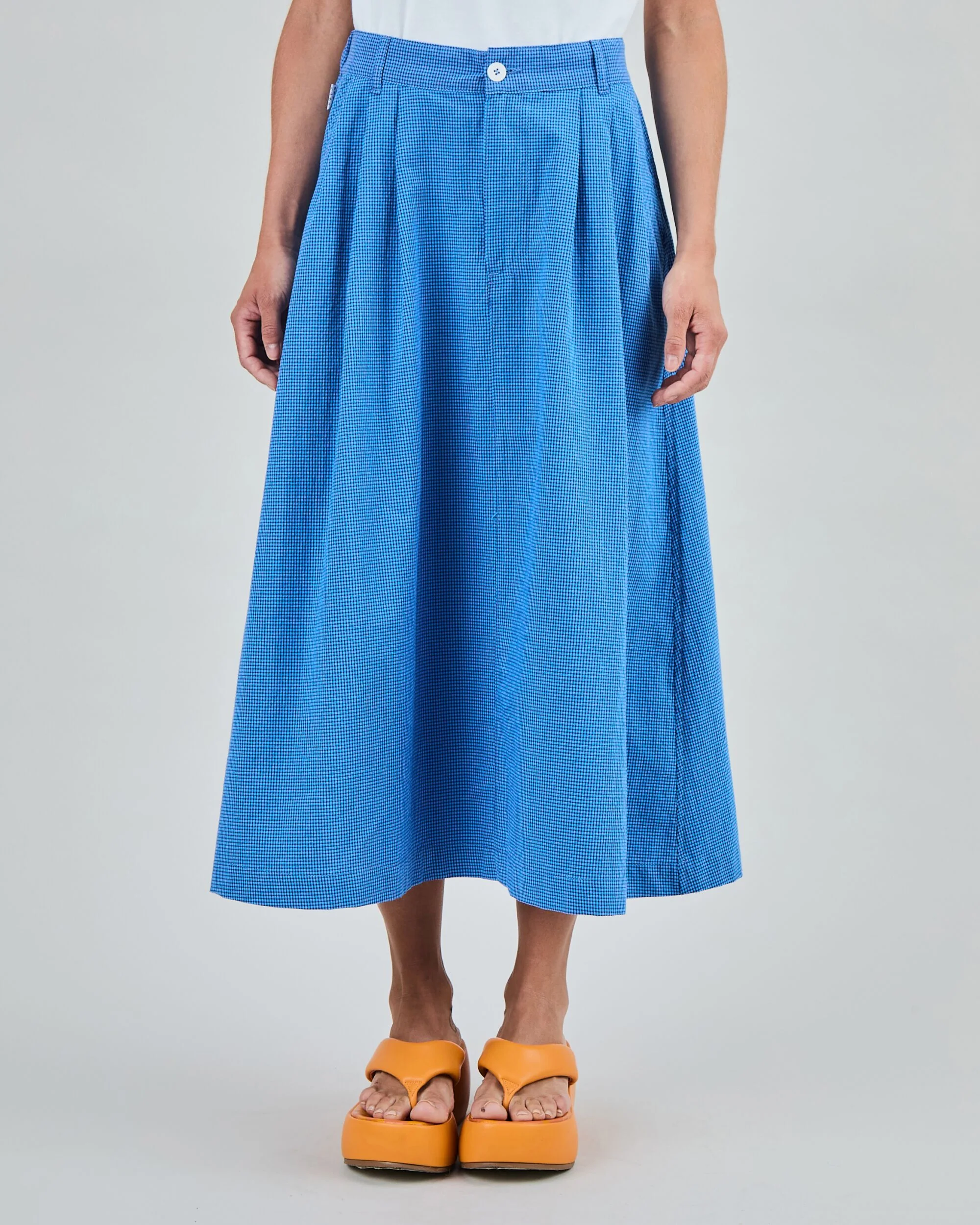 BRAVA FABRICS - KARO MIDI SKIRT Rock blueBRAVA FABRICS - KARO MIDI SKIRT Rock blue