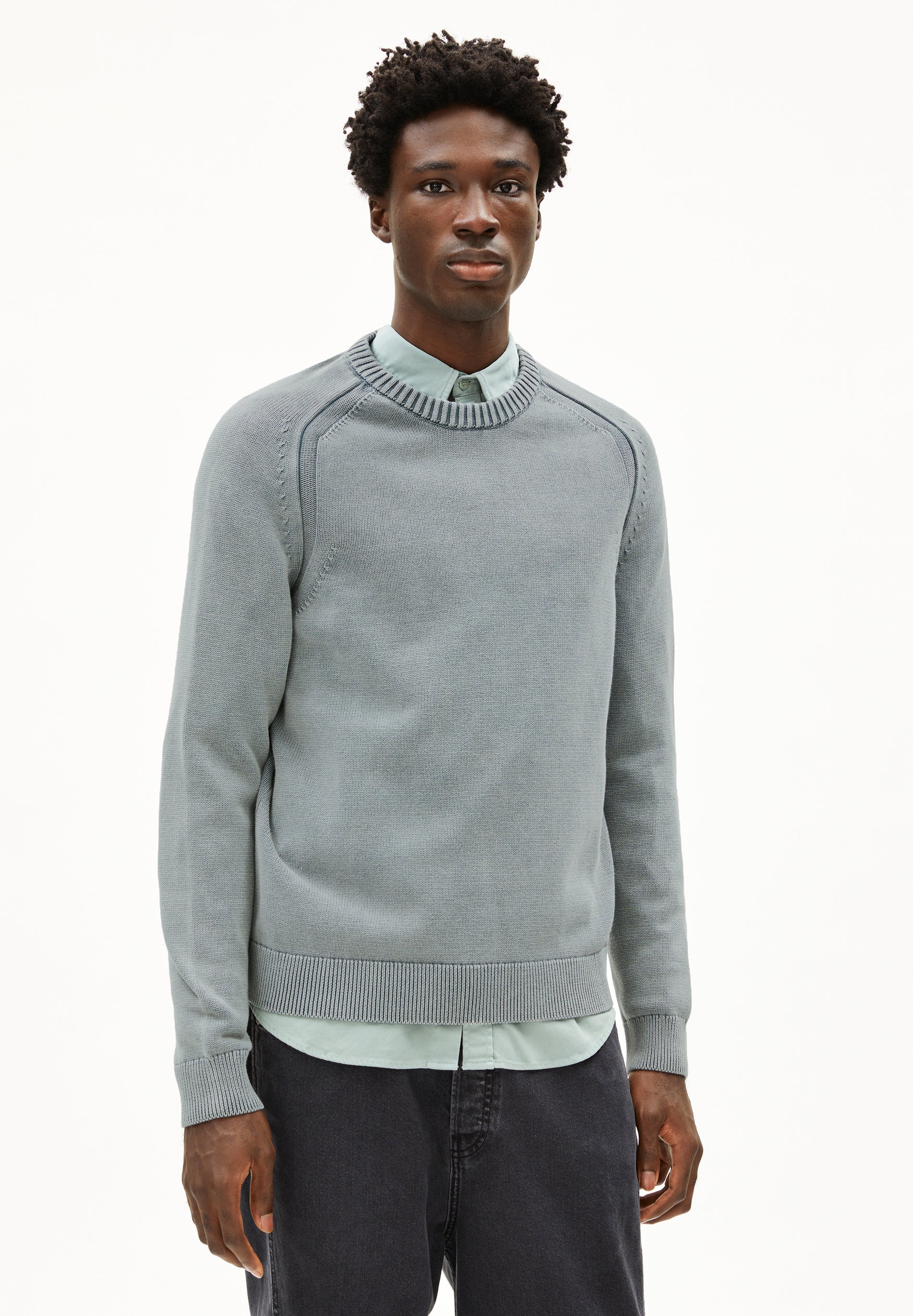 ARMEDANGELS - VAANJO GMT DYE Sweatshirt space steel