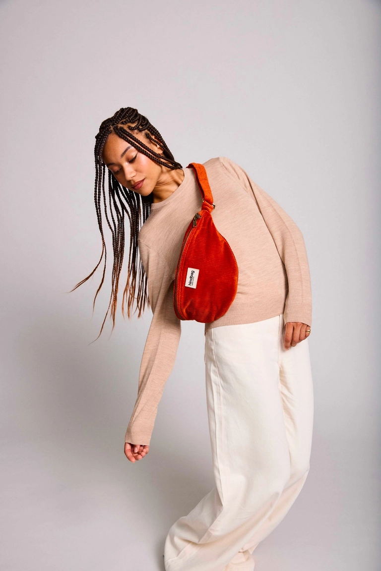 SASHA Tasche - velourcord ziegel