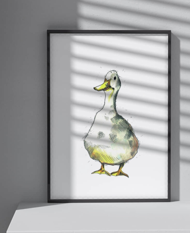 TILLI - GANS Auguste Kunstdruck A5