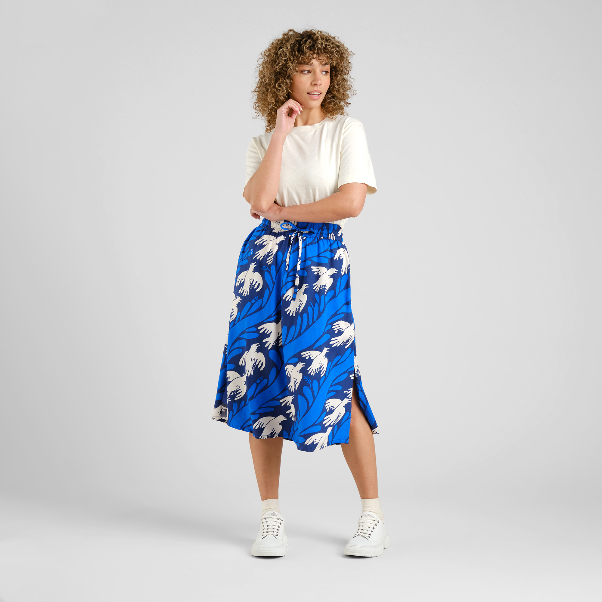 DEDICATED - KLIPPAN THE PHOENIX SKIRT Ecovero Rock blue