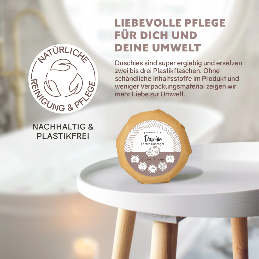 PUREMETICS - DUSCHIE festes Duschgel - "Cocunut Cream"