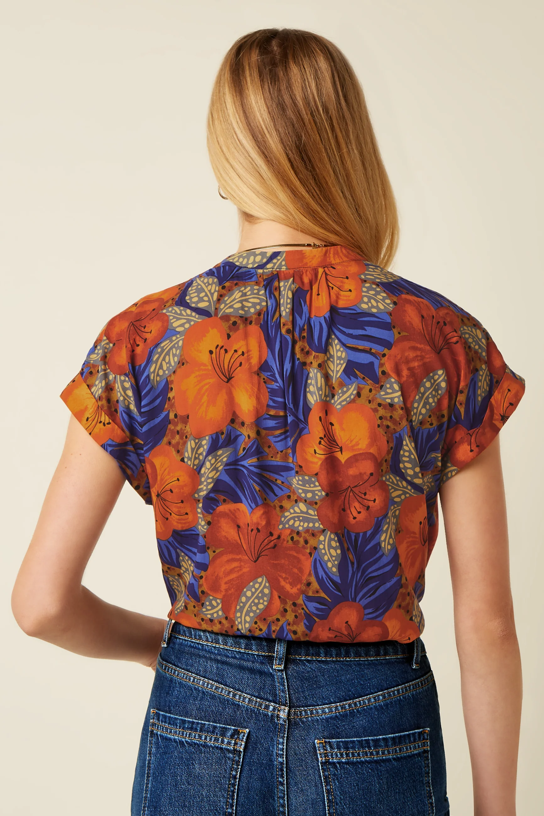 KING LOUIE - MAUI STELLA BLOUSE Bluse summer fig